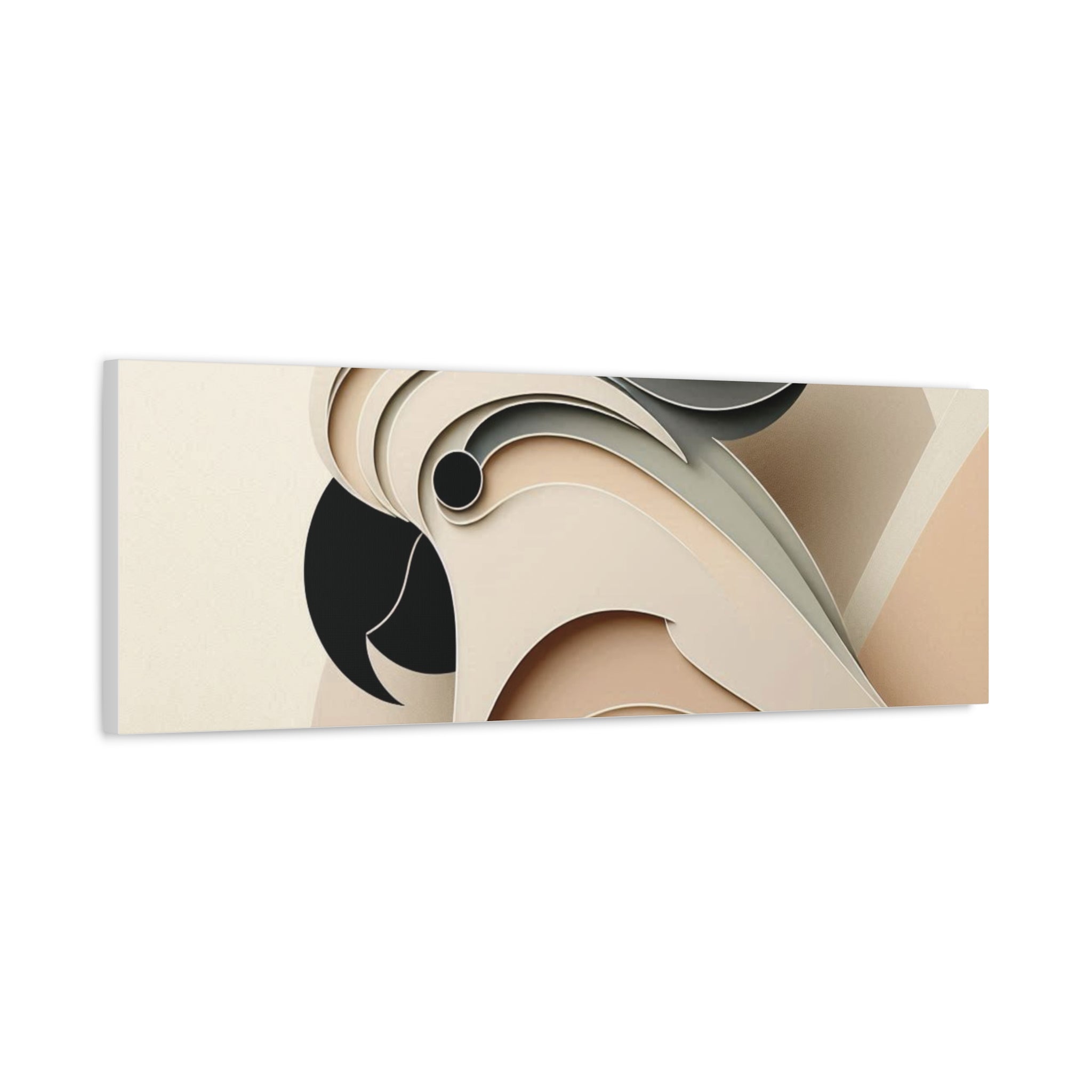 Abstract Paper Cut Cockatoo Matte Canvas Printify