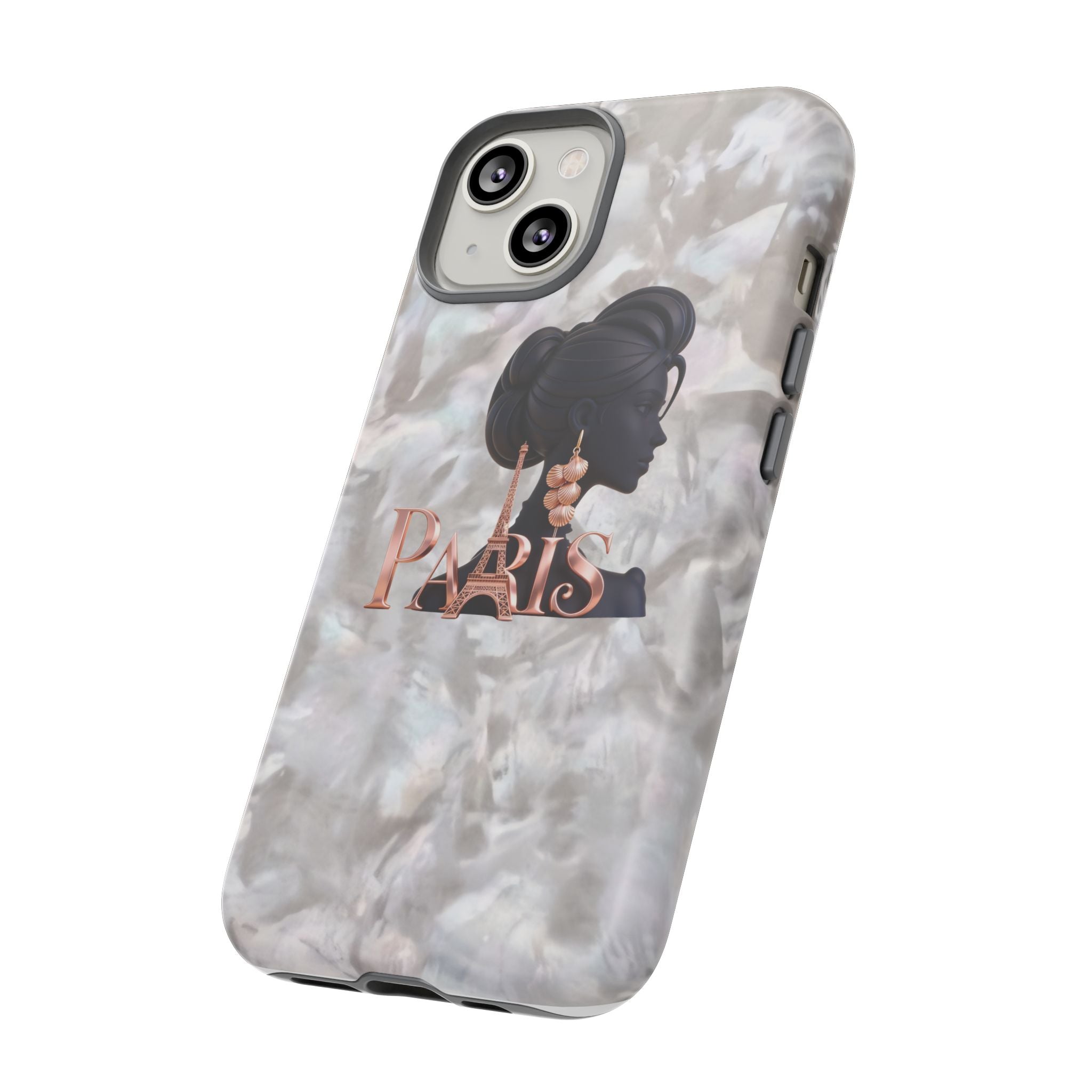 Paris Silhouette Pearl Phone Case — Tough Protective Smartphone Cover Printify
