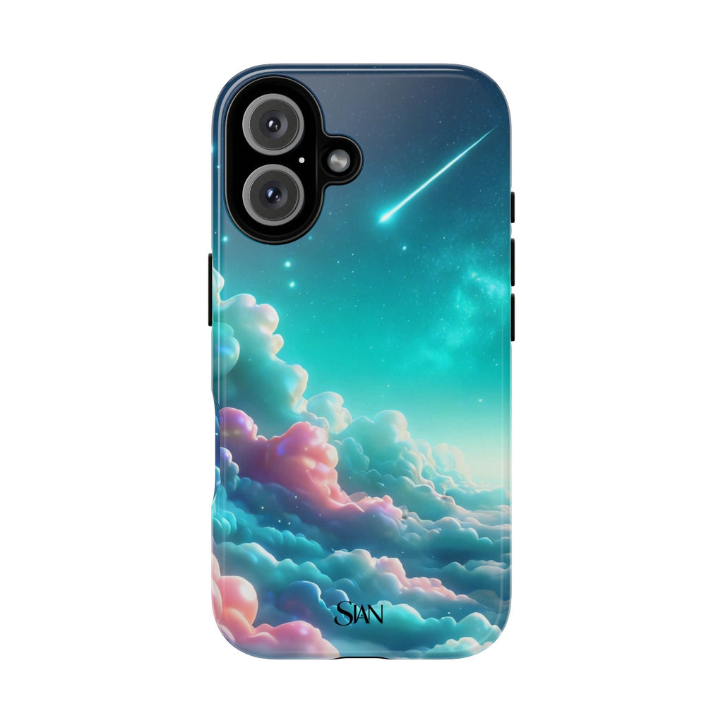 Dreamy Pastel Clouds with Shooting Star phone case Printify