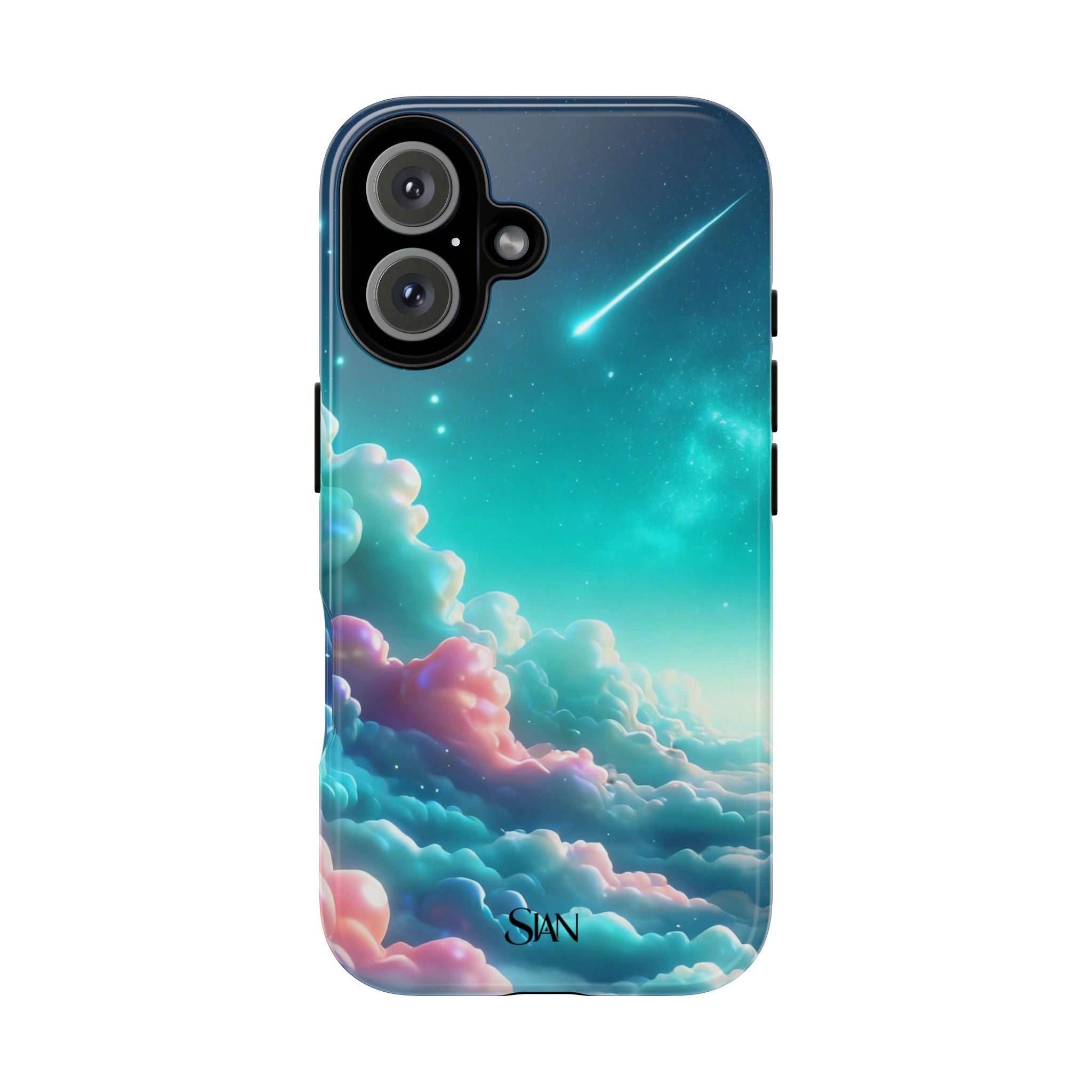 Dreamy Pastel Clouds with Shooting Star phone case Printify