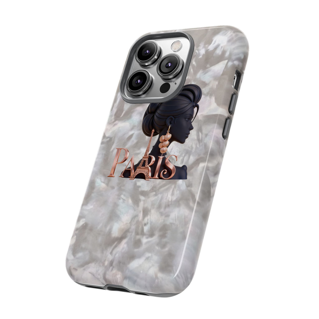 Paris Silhouette Pearl Phone Case — Tough Protective Smartphone Cover Printify