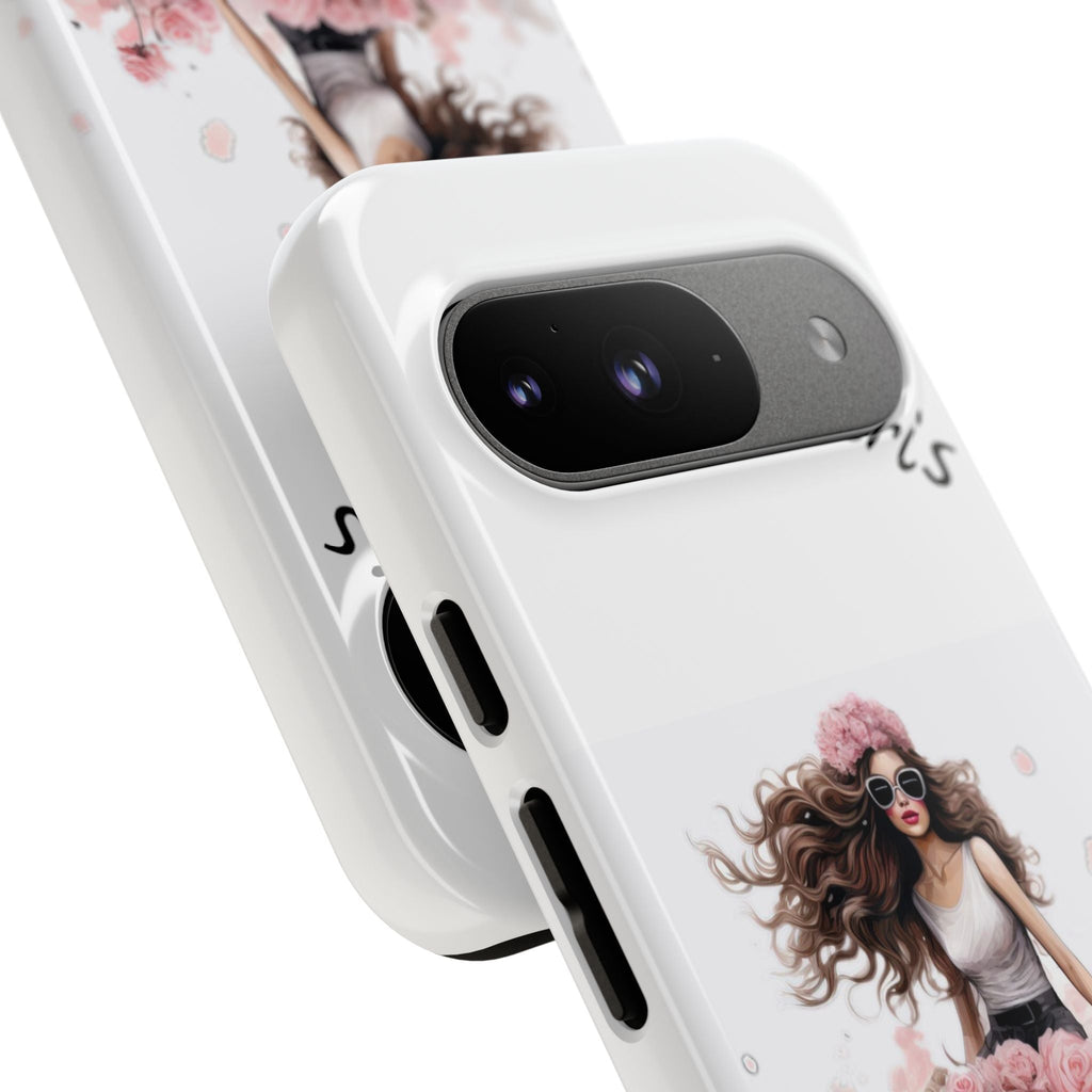 Paris Rose Bicycle woman phone case | Floral iPhone case Printify