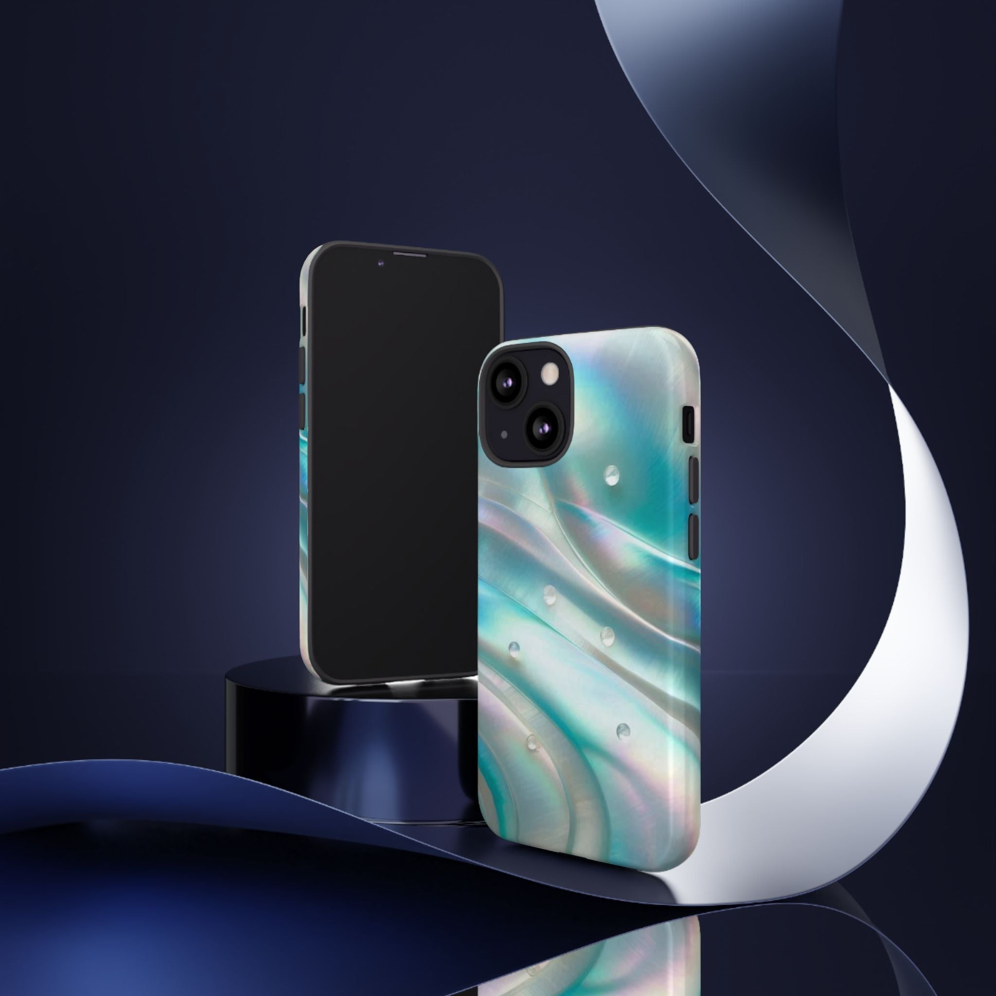 Iridescent Pearl Wave phone case | Tough Cases Printify