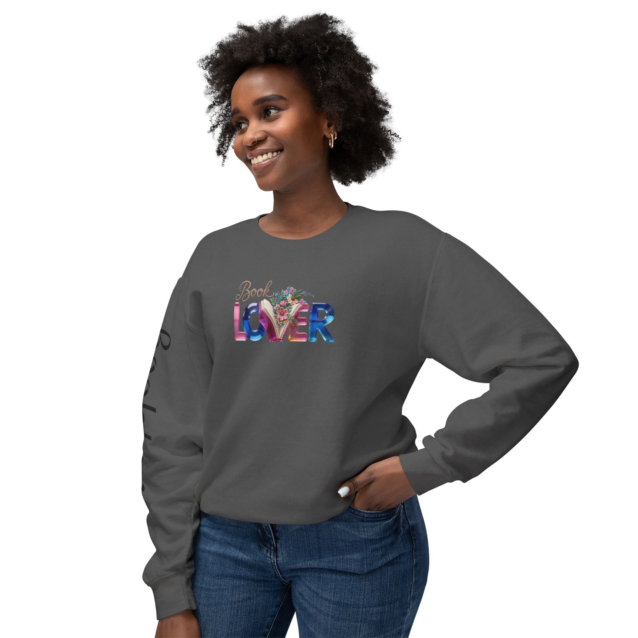 Book Lover Sweatshirt —  Typography Bookworm Pullover Printify