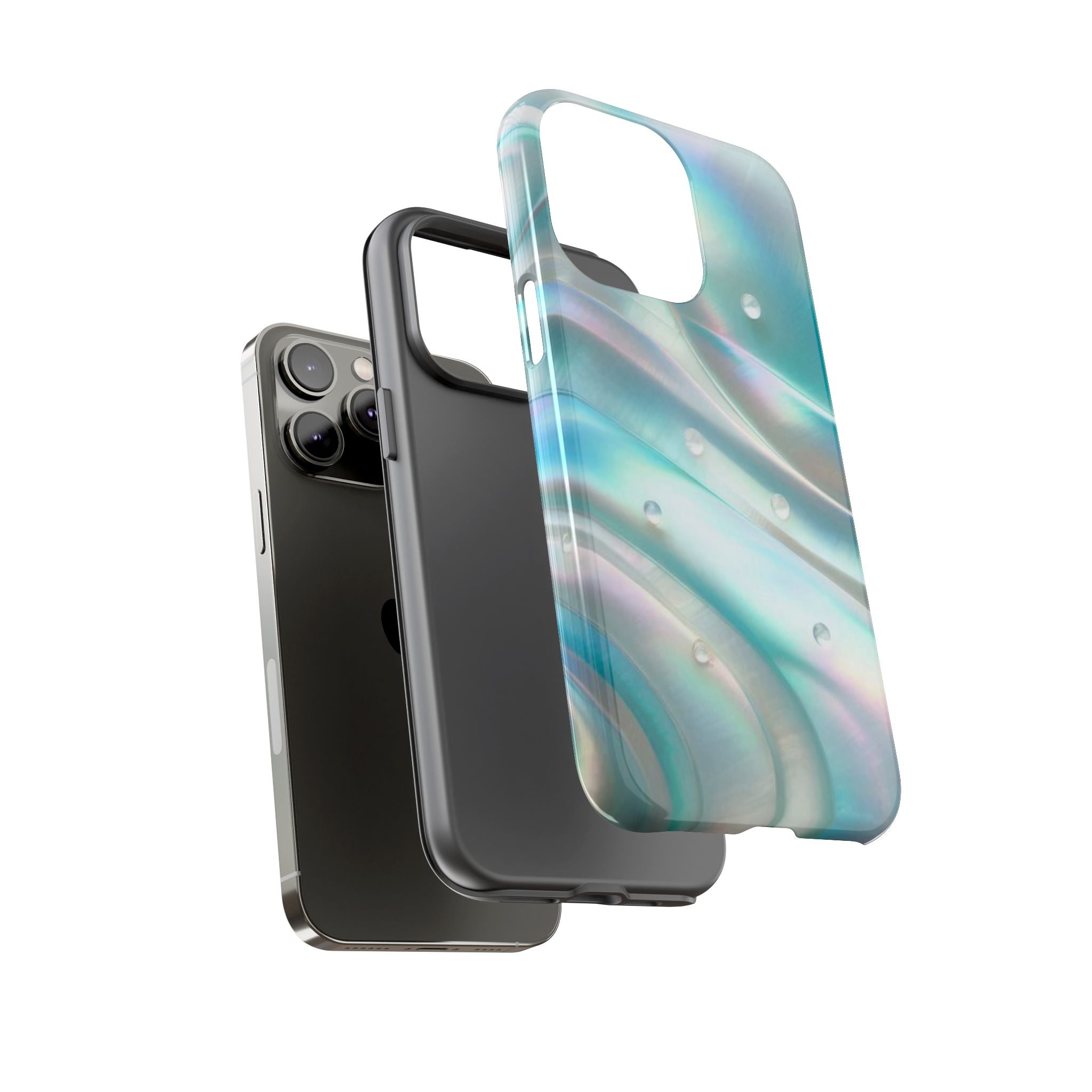 Iridescent Pearl Wave phone case | Tough Cases Printify