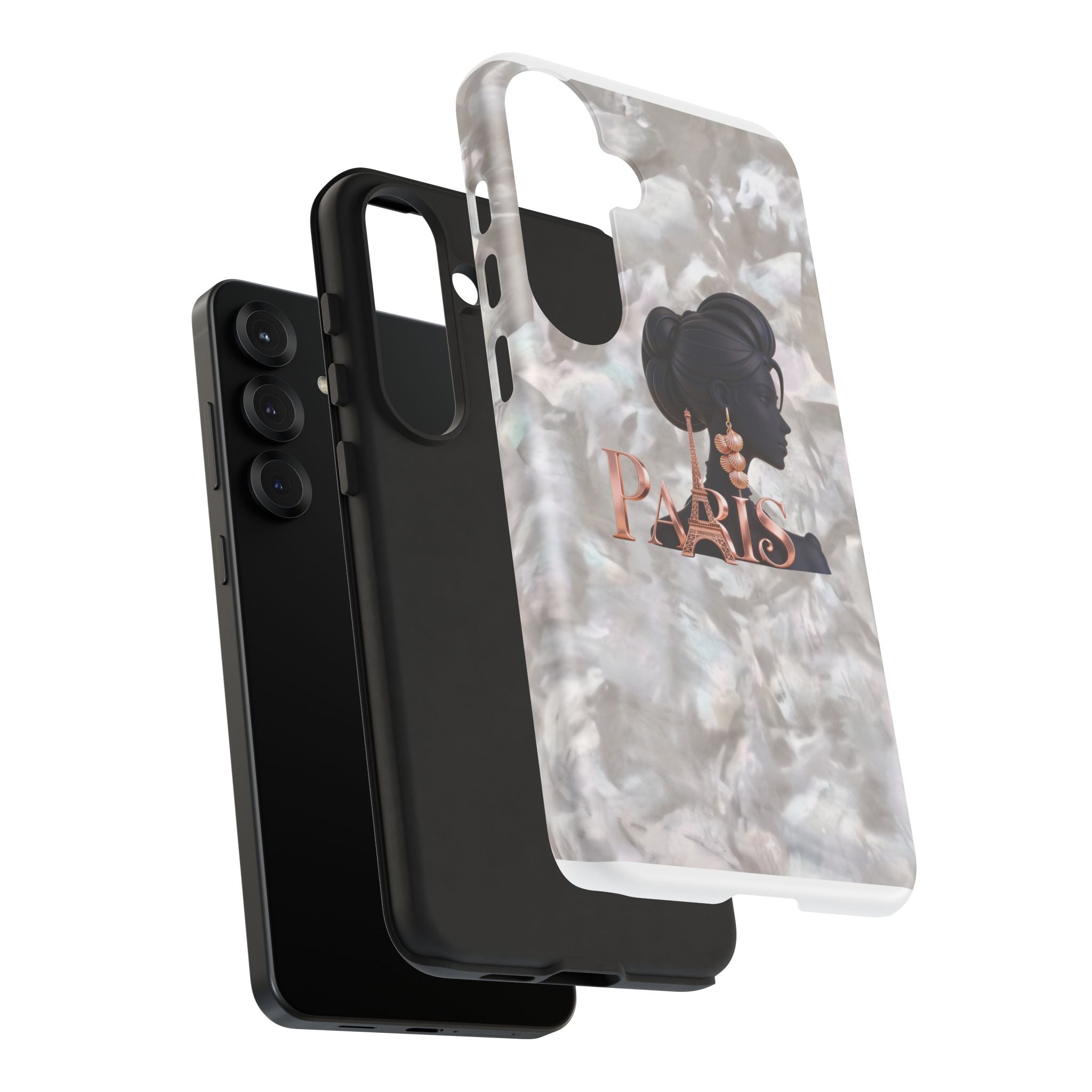 Paris Silhouette Pearl Phone Case — Tough Protective Smartphone Cover Printify