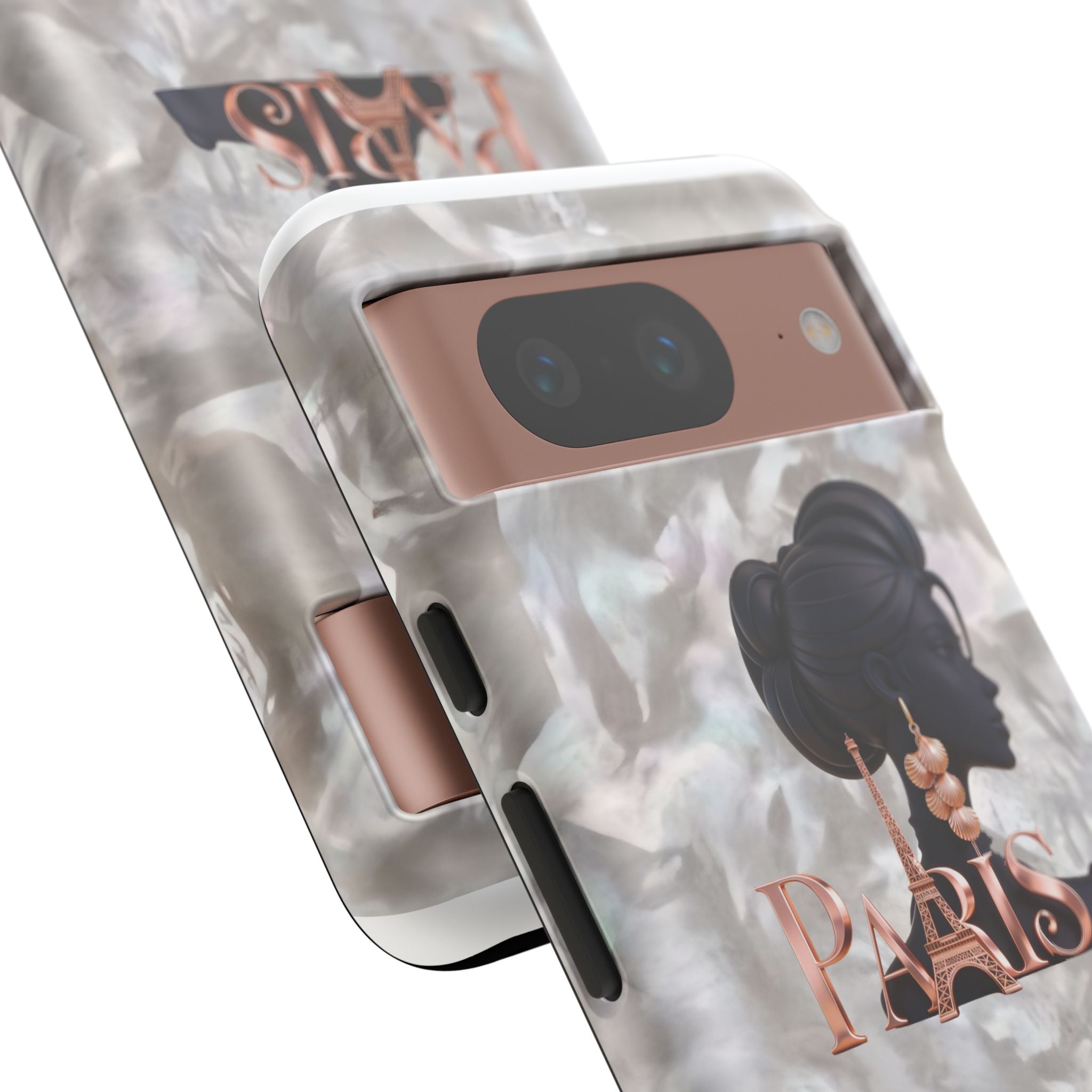 Paris Silhouette Pearl Phone Case — Tough Protective Smartphone Cover Printify