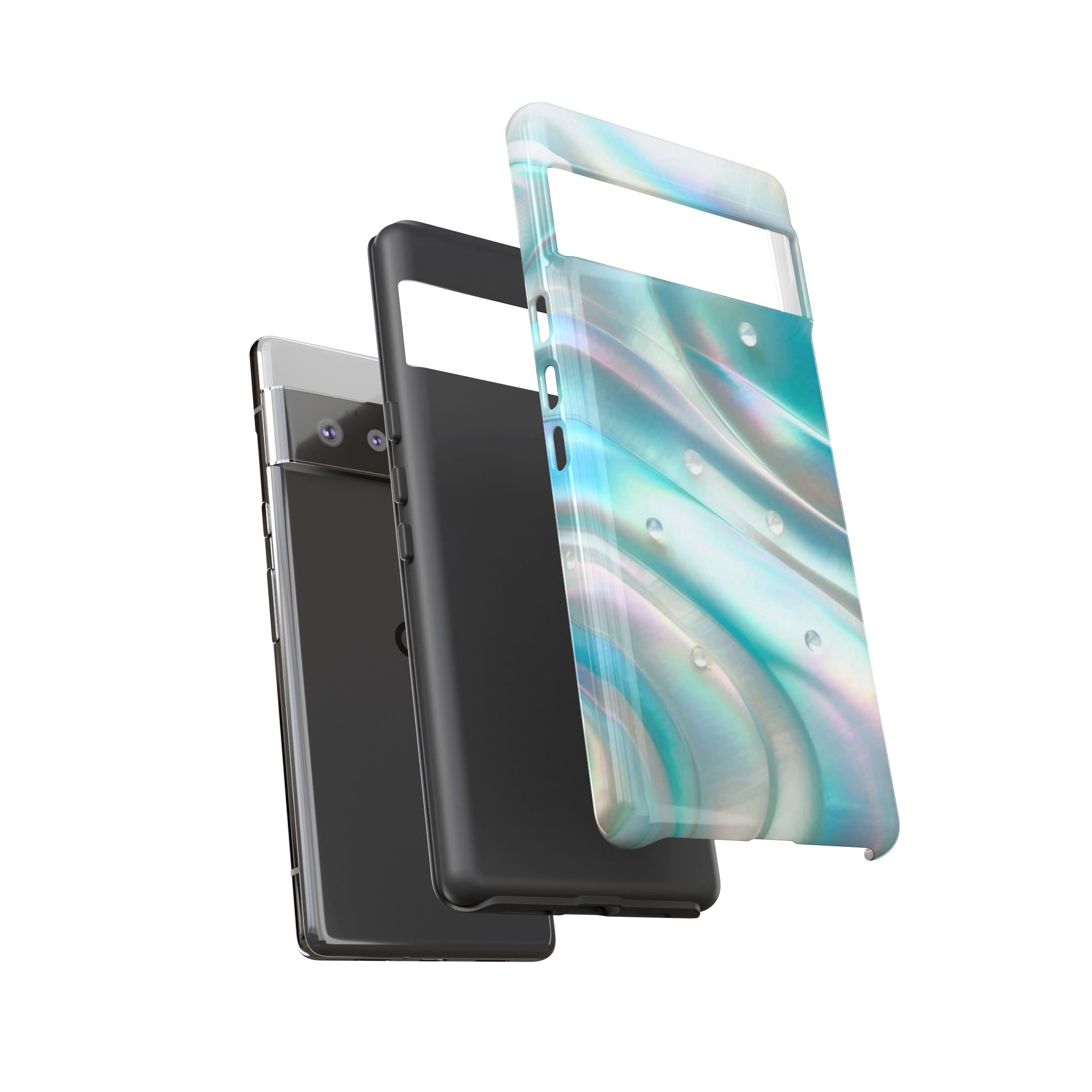 Iridescent Pearl Wave phone case | Tough Cases Printify