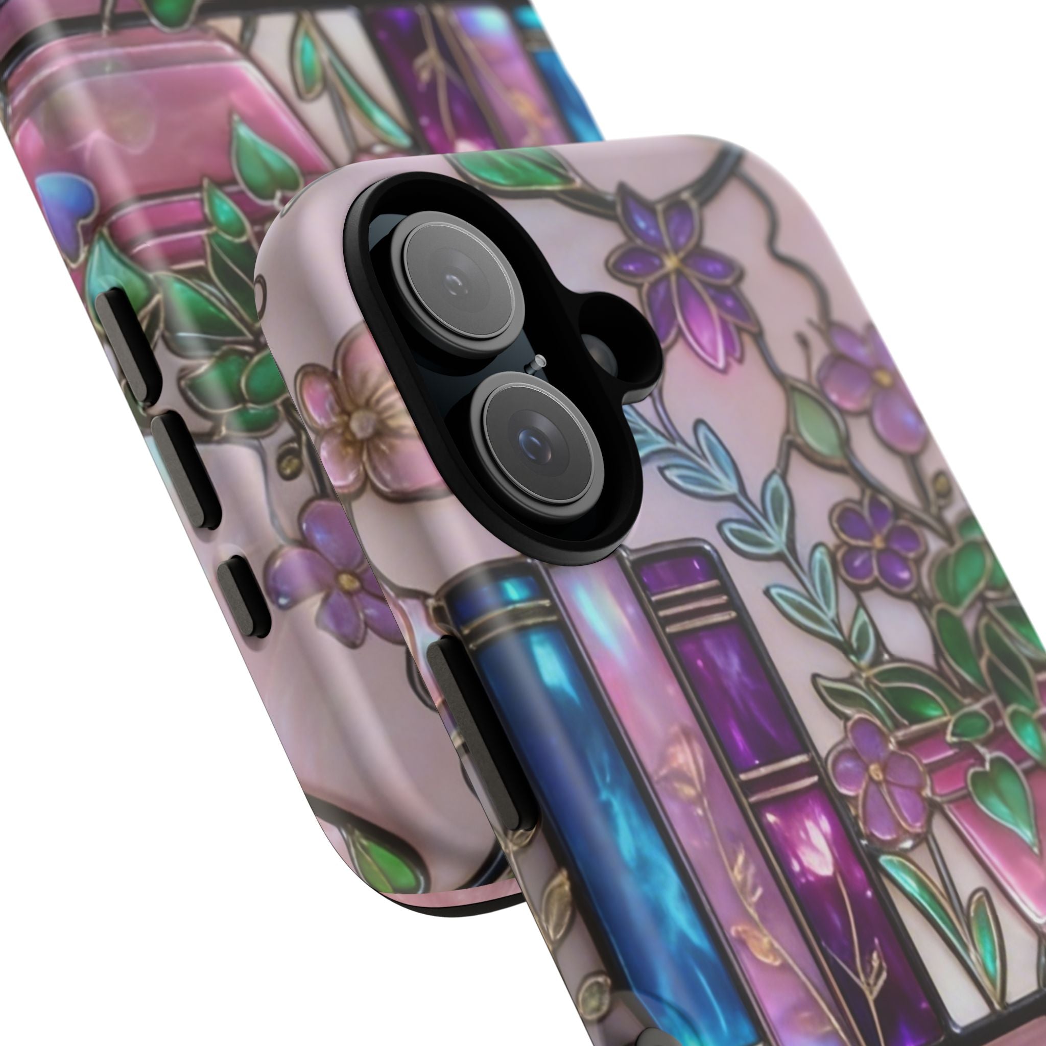 Floral Bookshelf Phone Case — Pastel Botanicals & Magical Book Art Printify