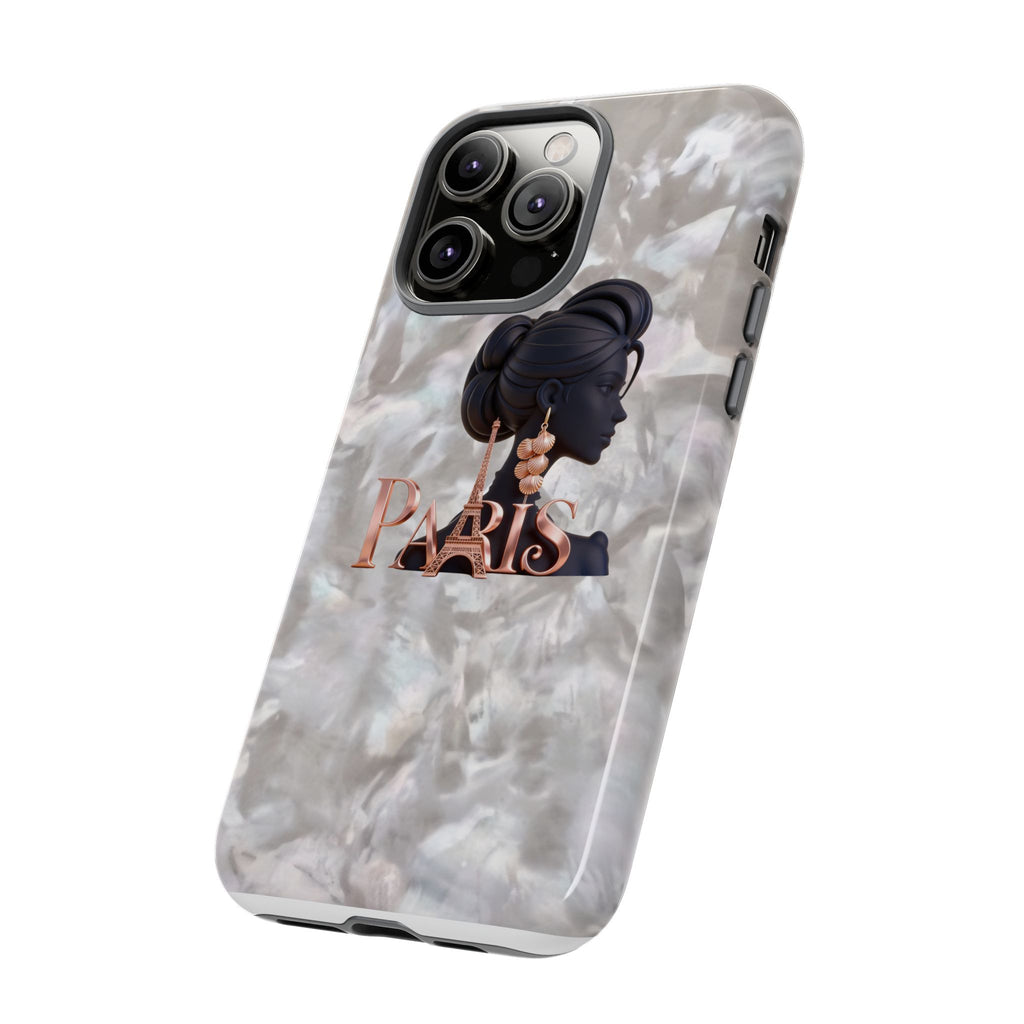 Paris Silhouette Pearl Phone Case — Tough Protective Smartphone Cover Printify