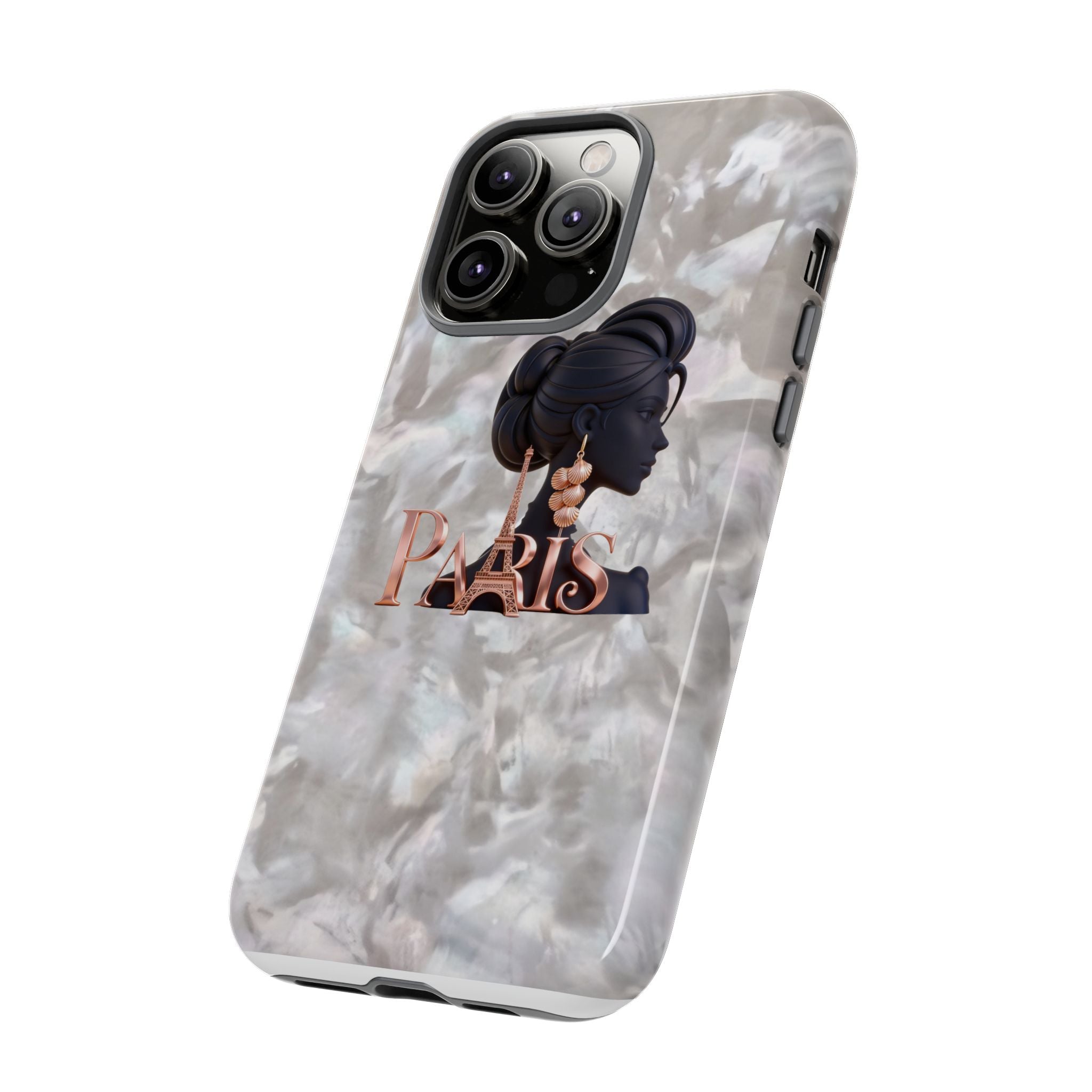 Paris Silhouette Pearl Phone Case — Tough Protective Smartphone Cover Printify