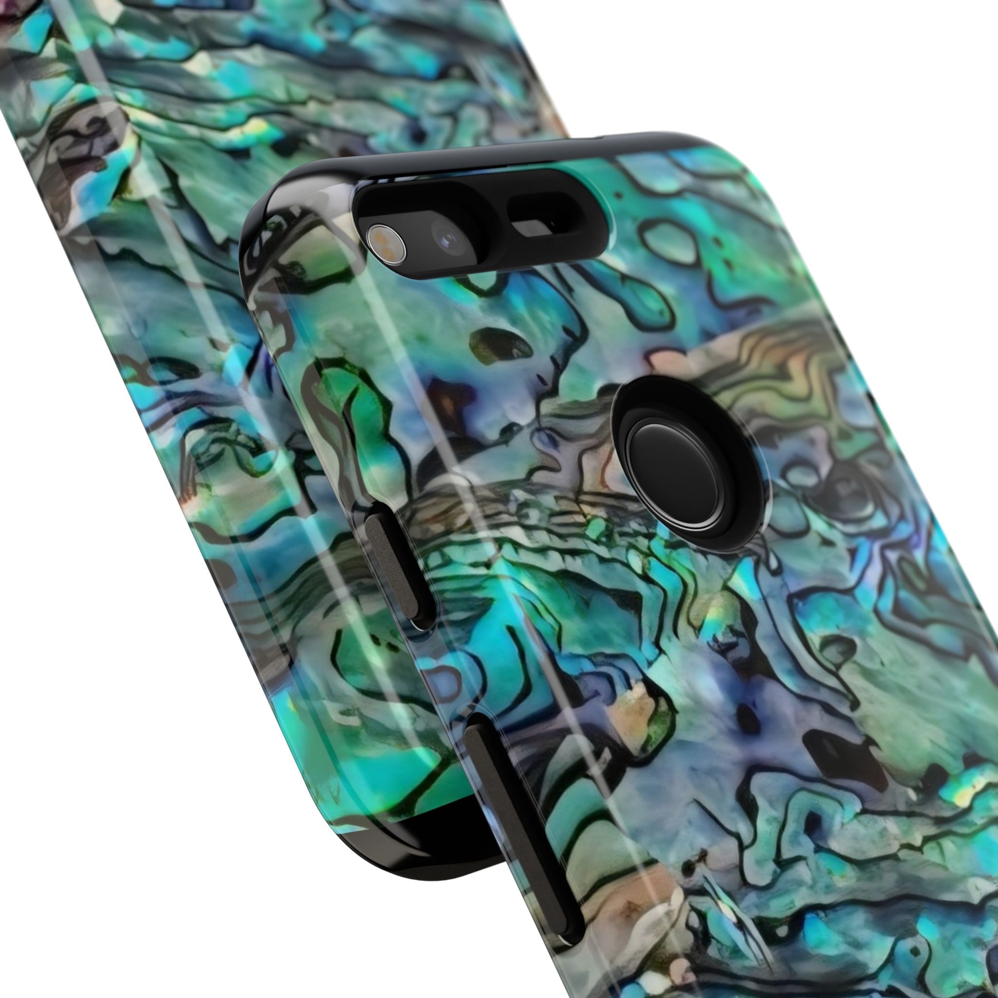 Abalone Shell Pattern Phone Case | Iridescent Ocean Swirl Protective Cover Printify