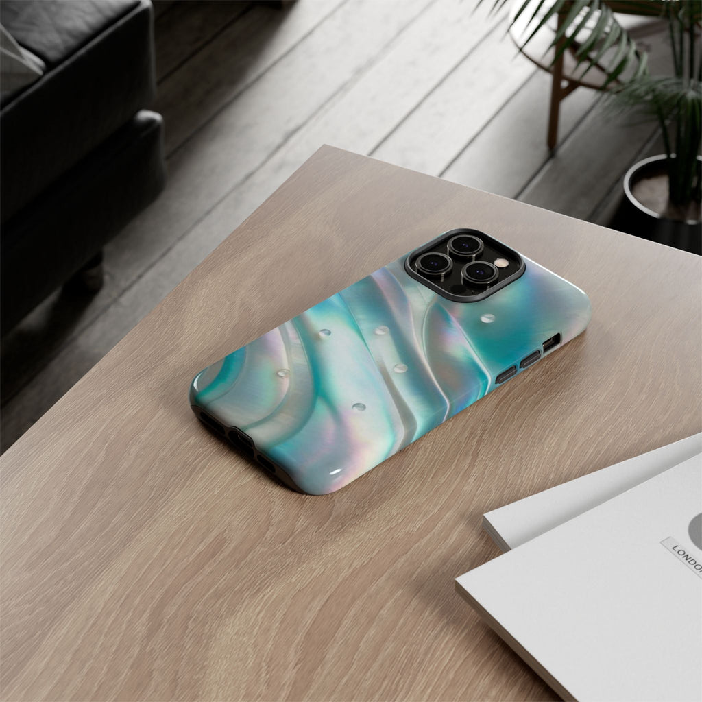Iridescent Pearl Wave phone case | Tough Cases Printify
