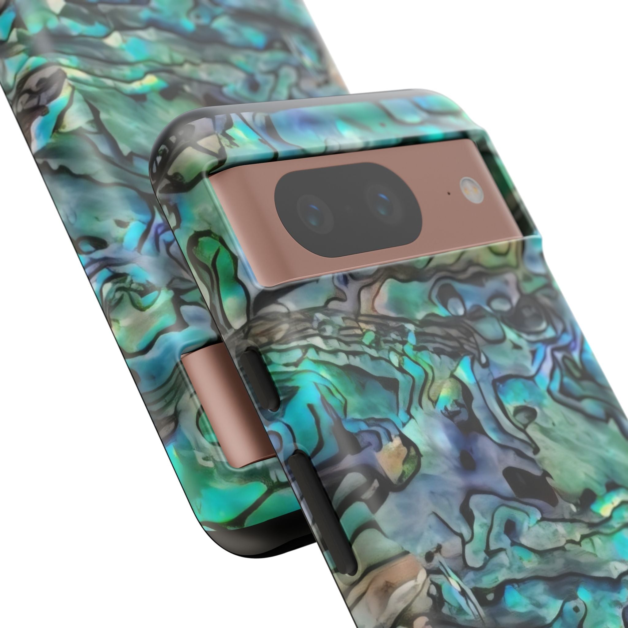 Abalone Shell Pattern Phone Case | Iridescent Ocean Swirl Protective Cover Printify