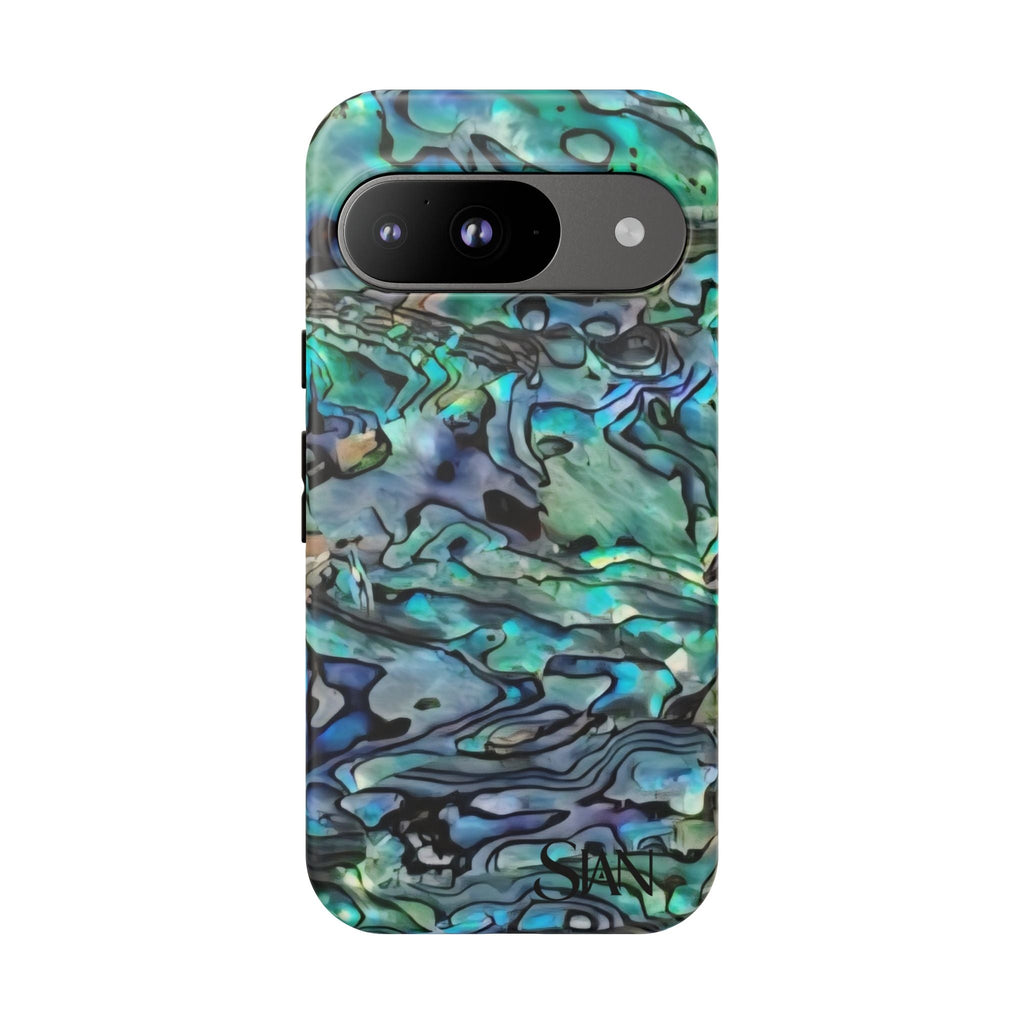 Abalone Shell Pattern Phone Case | Iridescent Ocean Swirl Protective Cover Printify