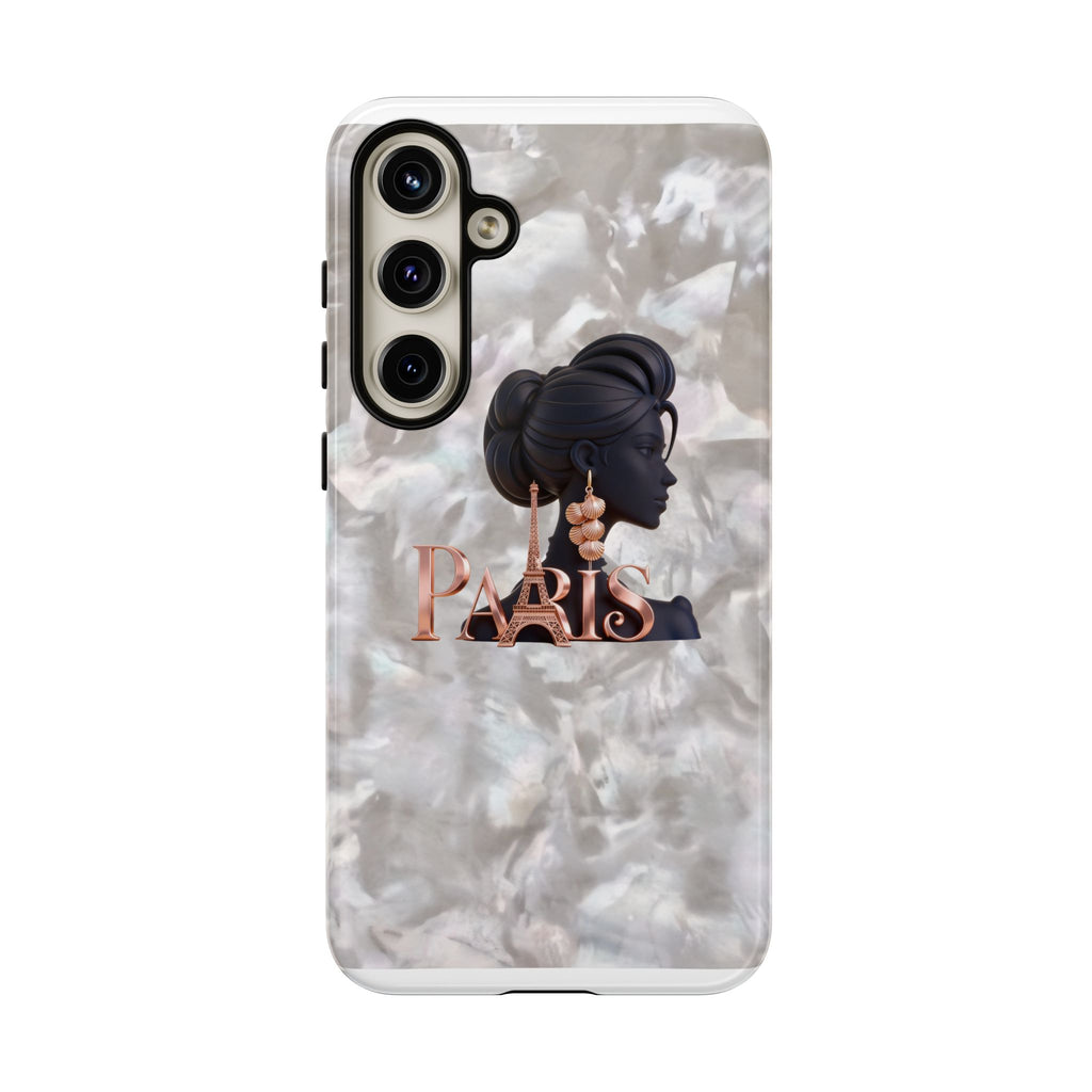 Paris Silhouette Pearl Phone Case — Tough Protective Smartphone Cover Printify