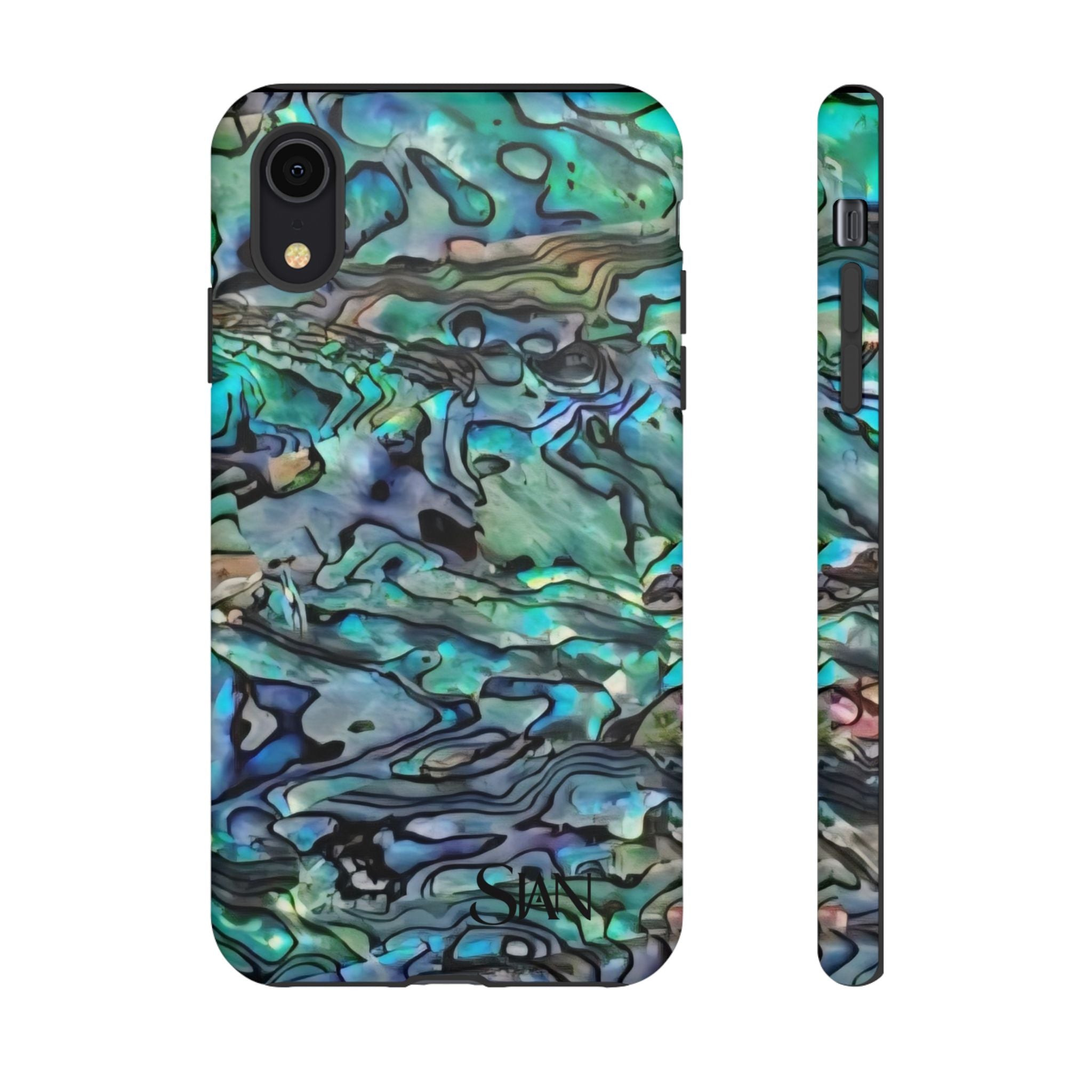 Abalone Shell Pattern Phone Case | Iridescent Ocean Swirl Protective Cover Printify