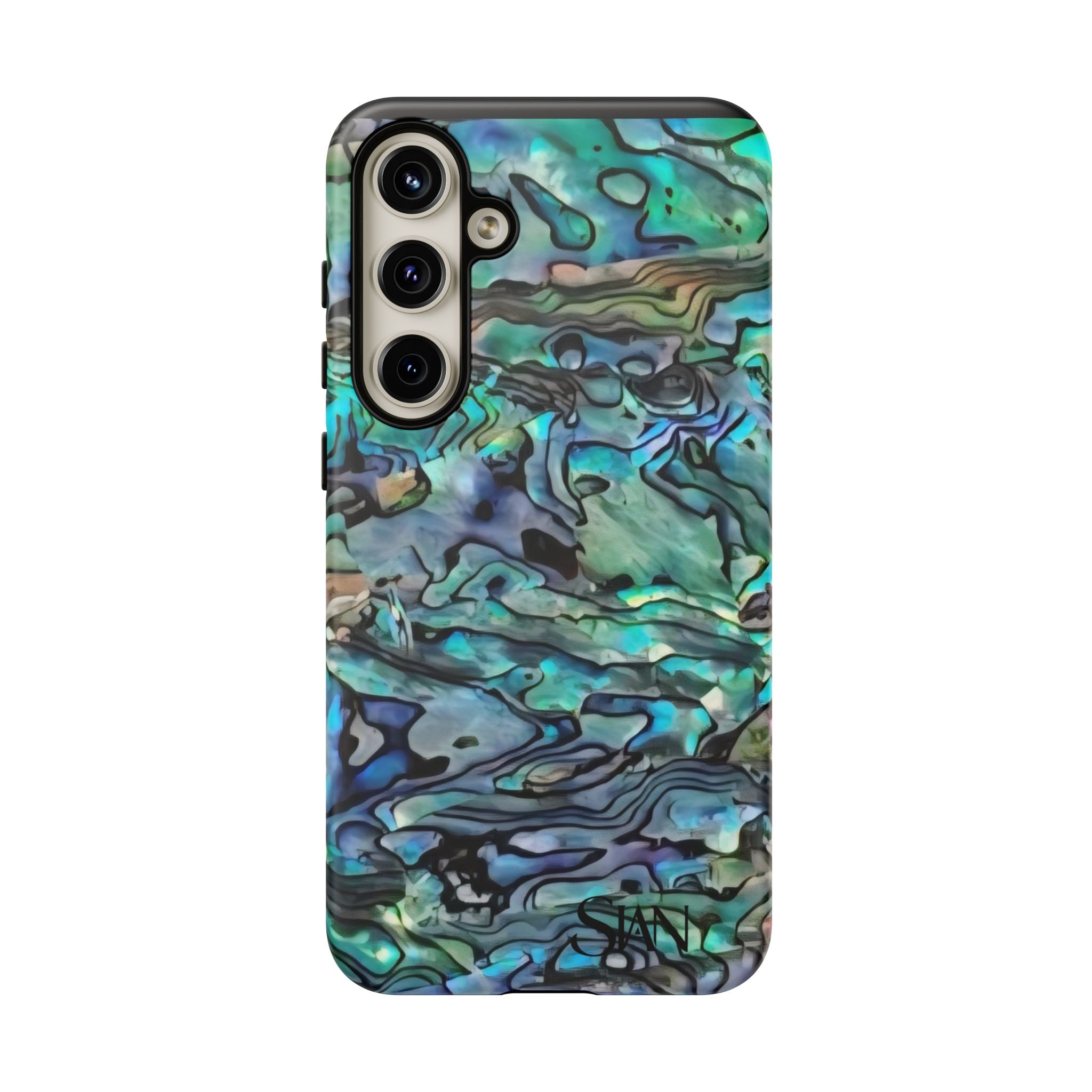 Abalone Shell Pattern Phone Case | Iridescent Ocean Swirl Protective Cover Printify
