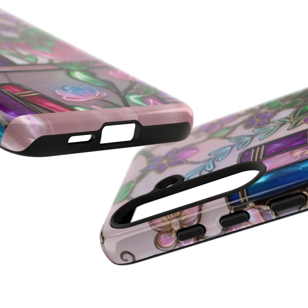 Floral Bookshelf Phone Case — Pastel Botanicals & Magical Book Art Printify