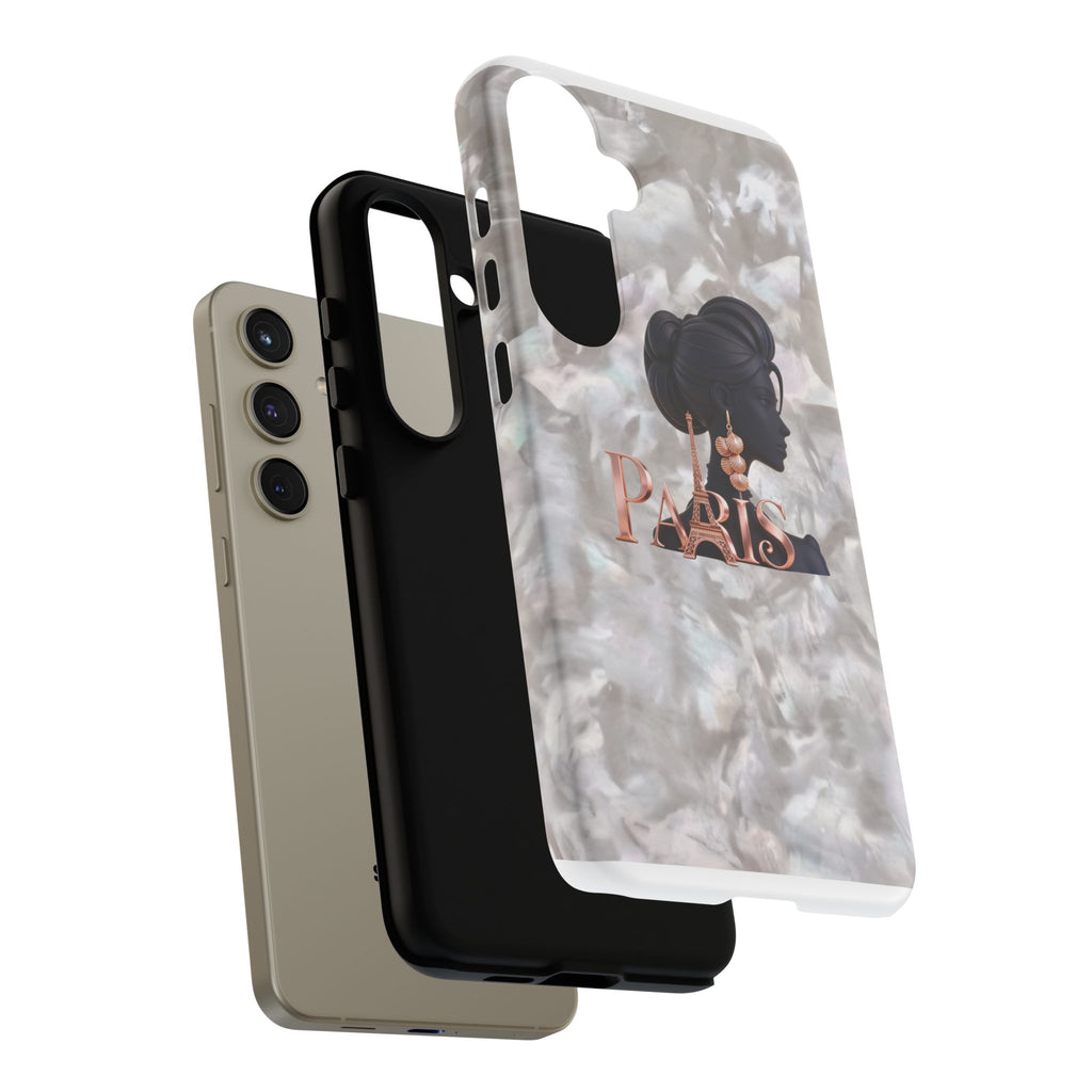 Paris Silhouette Pearl Phone Case — Tough Protective Smartphone Cover Printify