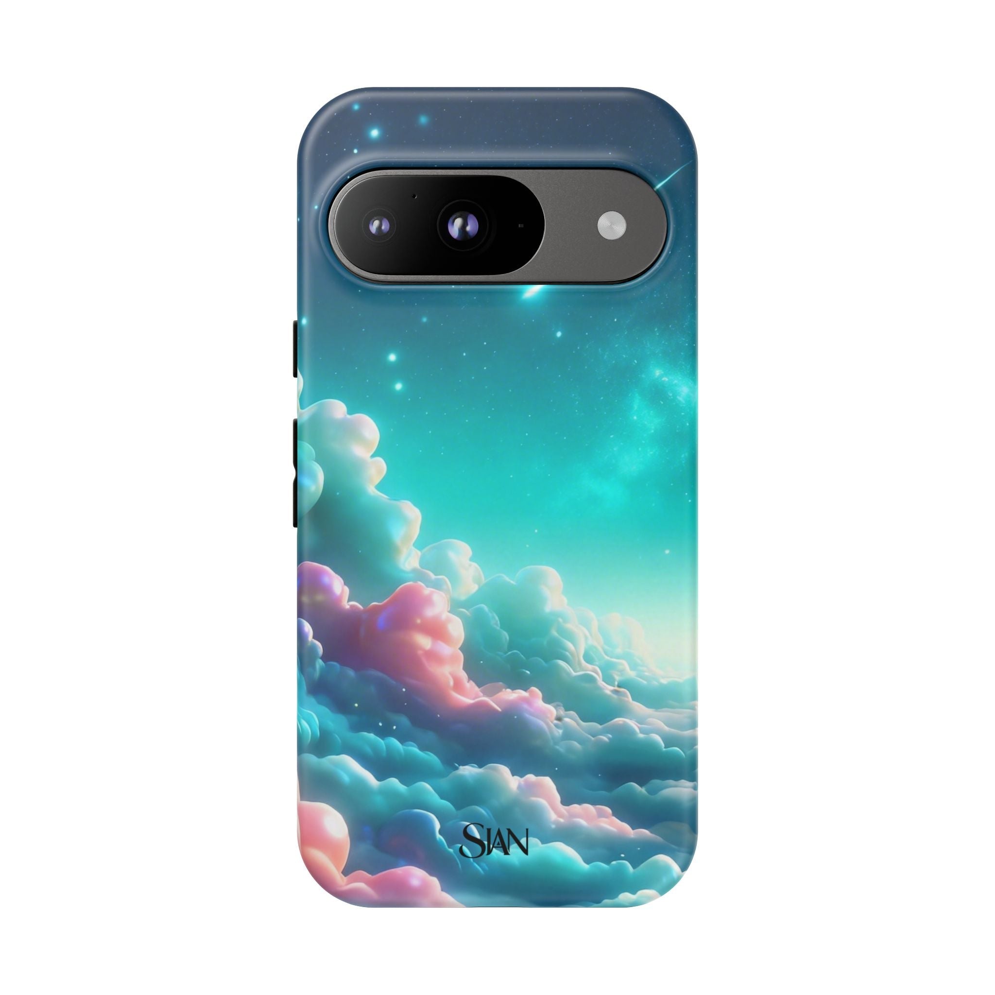 Dreamy Pastel Clouds with Shooting Star phone case Printify