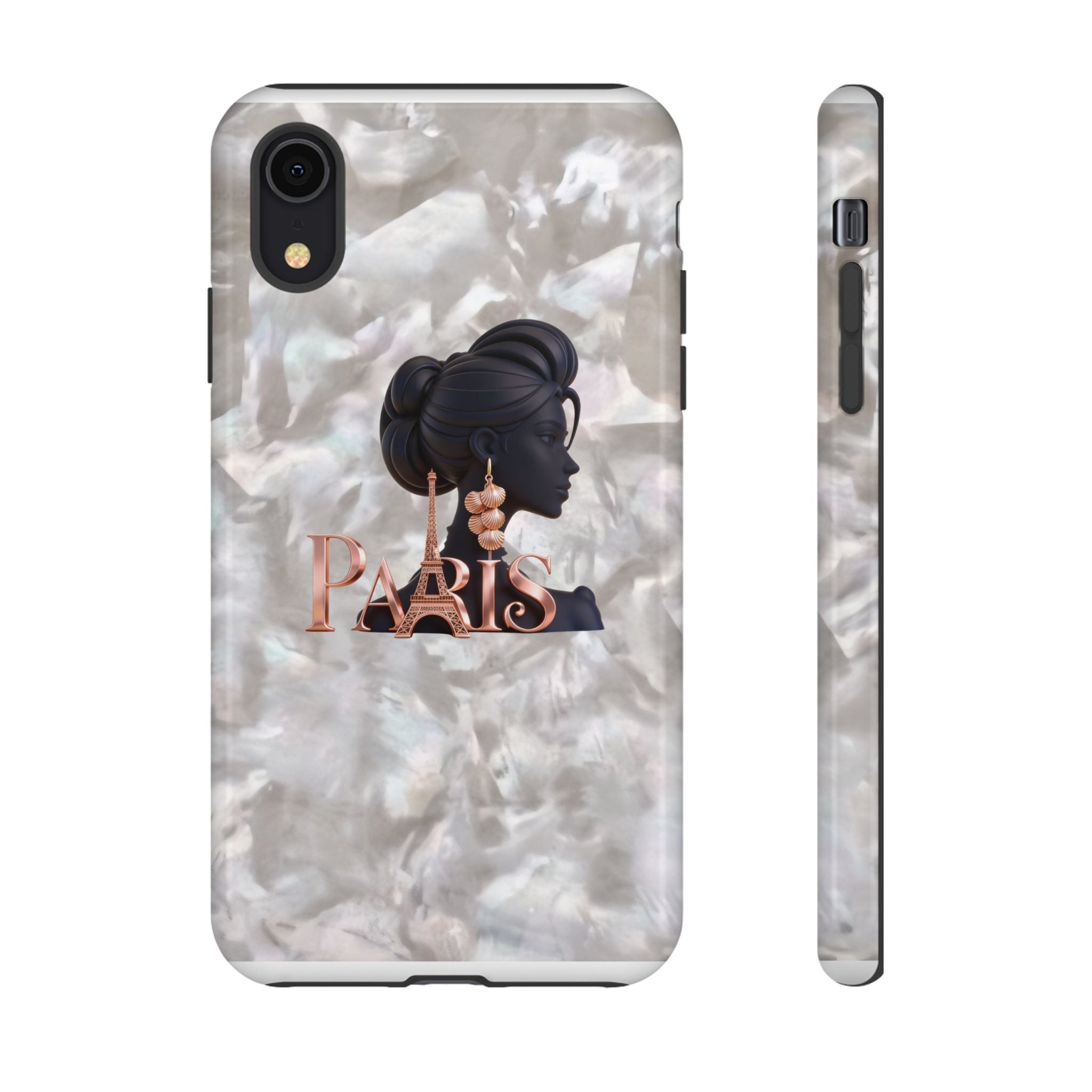 Paris Silhouette Pearl Phone Case — Tough Protective Smartphone Cover Printify