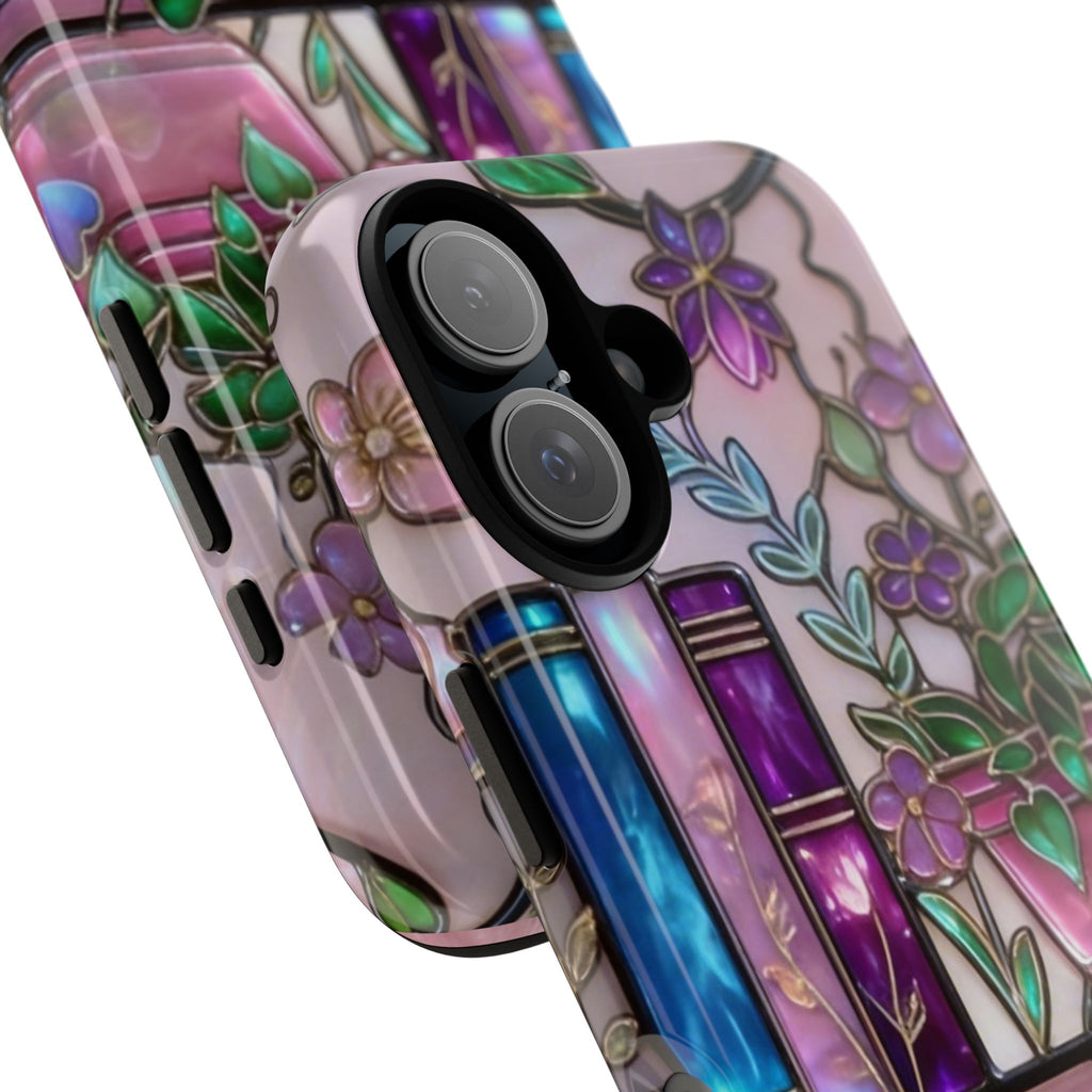 Floral Bookshelf Phone Case — Pastel Botanicals & Magical Book Art Printify