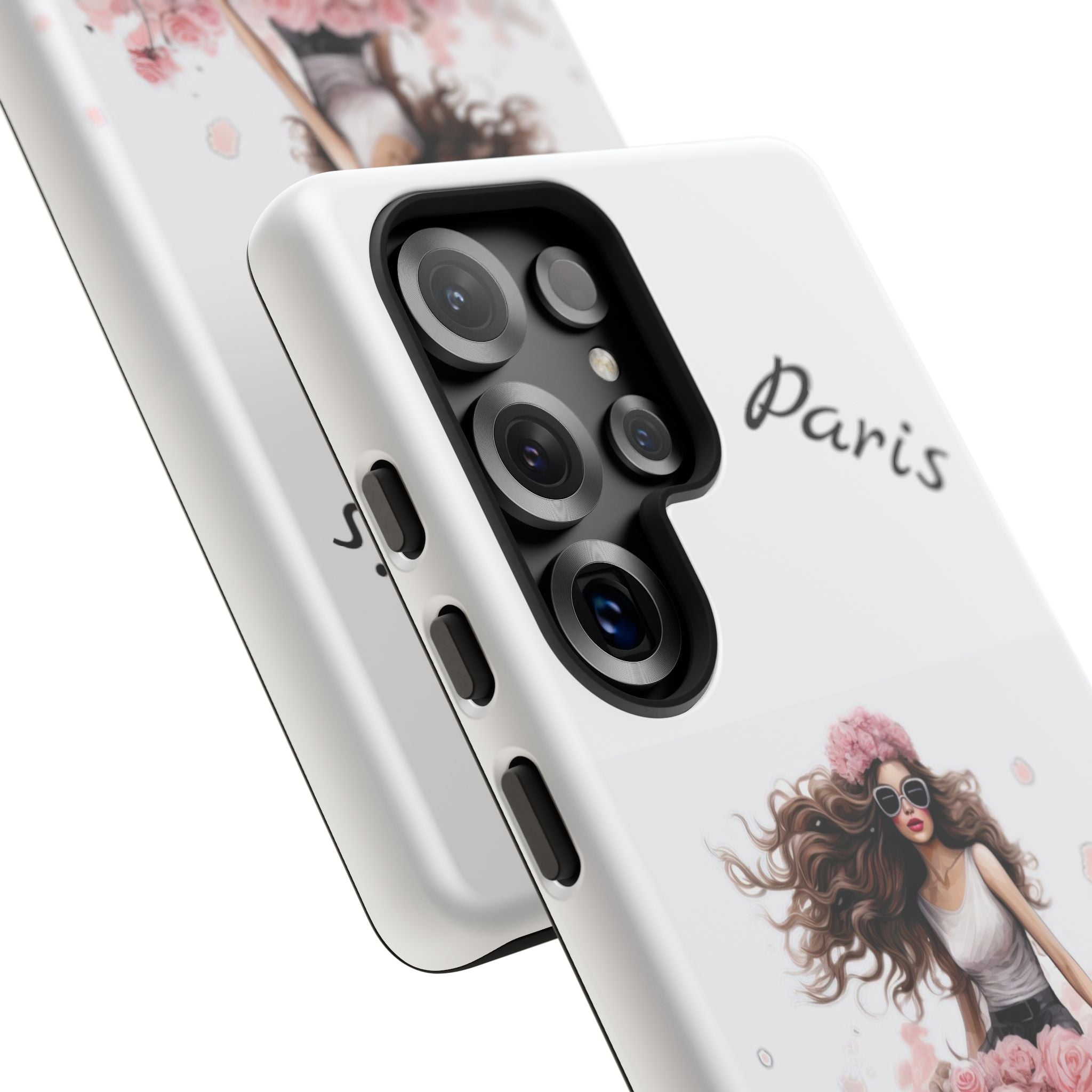 Paris Rose Bicycle woman phone case | Floral iPhone case Printify