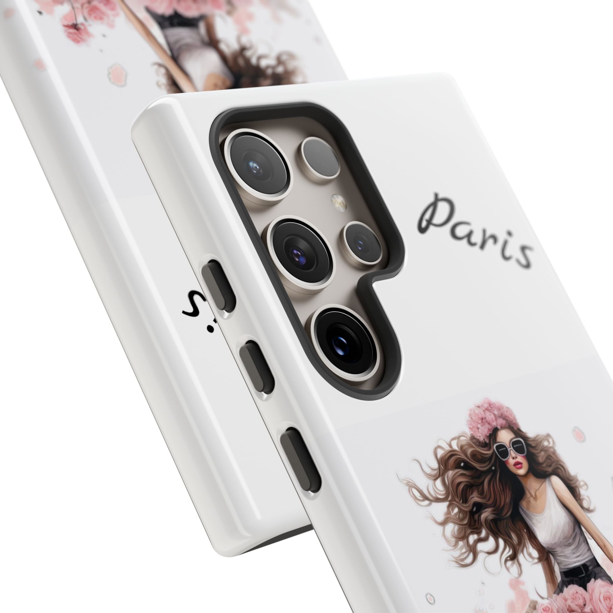 Paris Rose Bicycle woman phone case | Floral iPhone case Printify