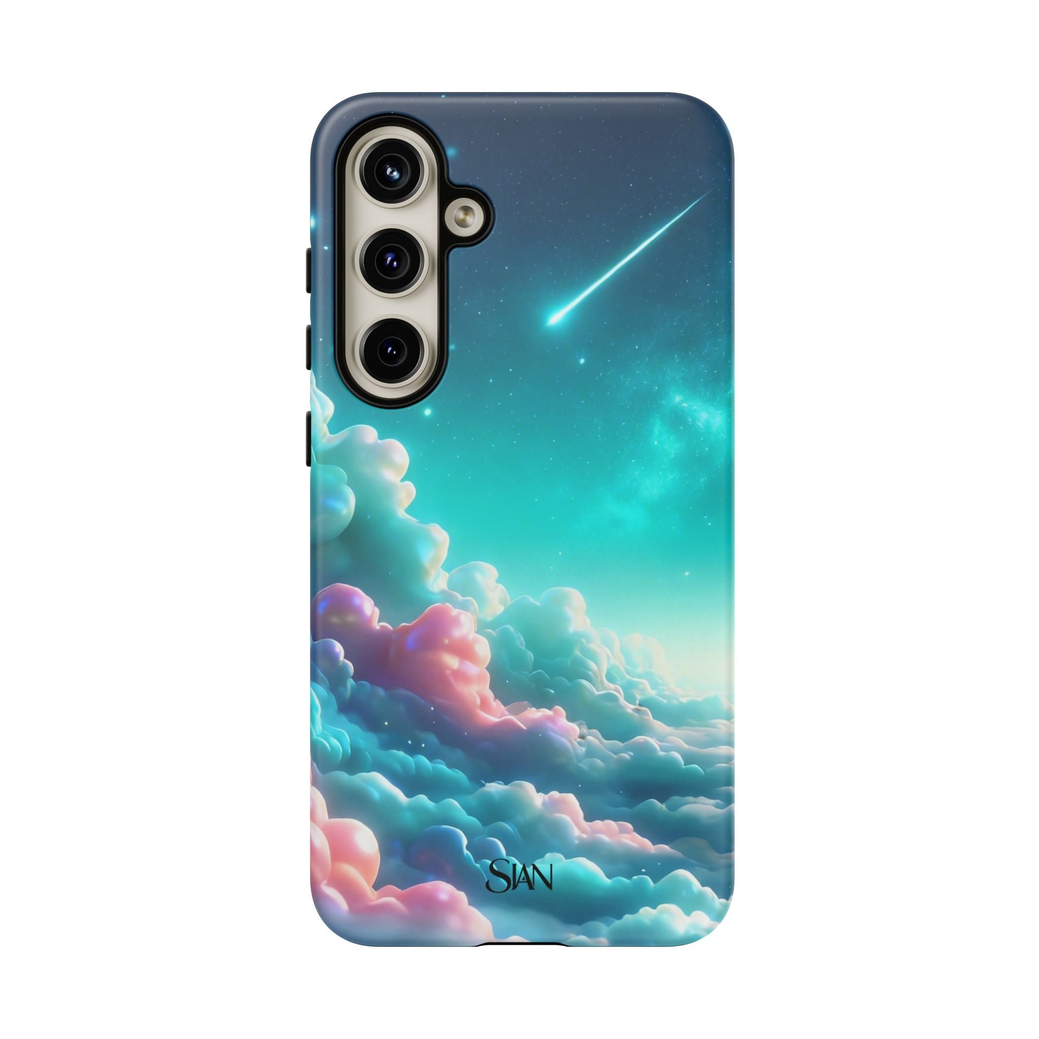Dreamy Pastel Clouds with Shooting Star phone case Printify