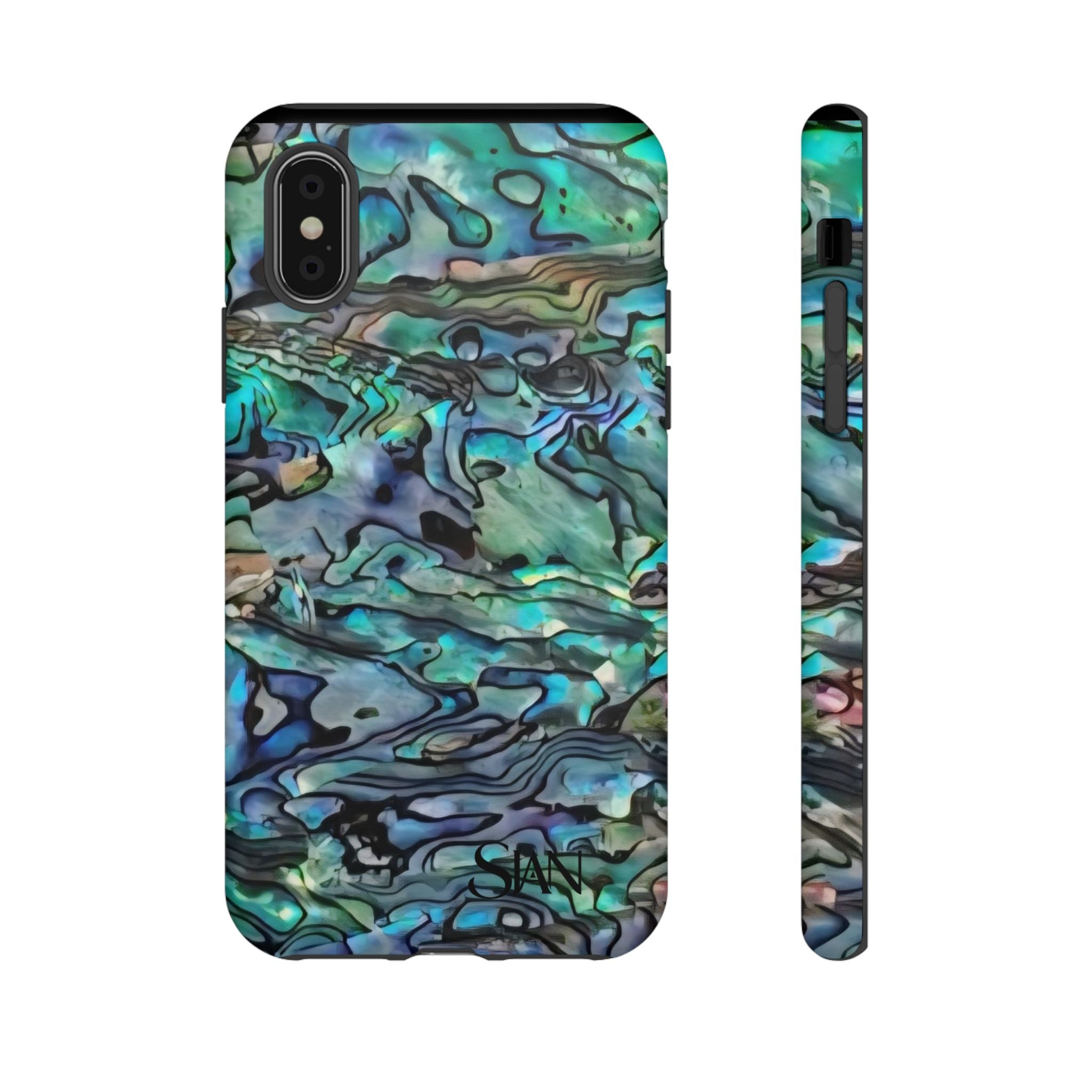 Abalone Shell Pattern Phone Case | Iridescent Ocean Swirl Protective Cover Printify