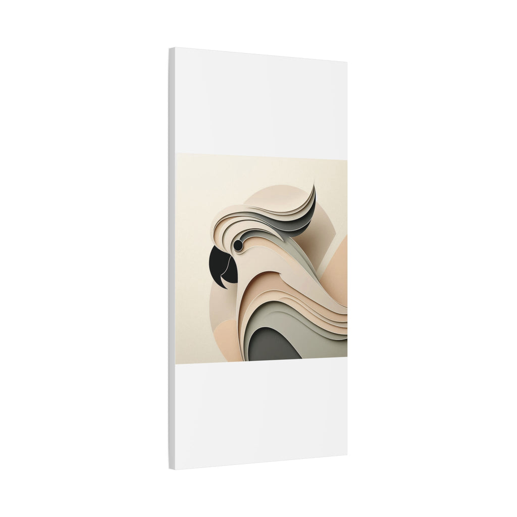 Abstract Paper Cut Cockatoo Matte Canvas Printify