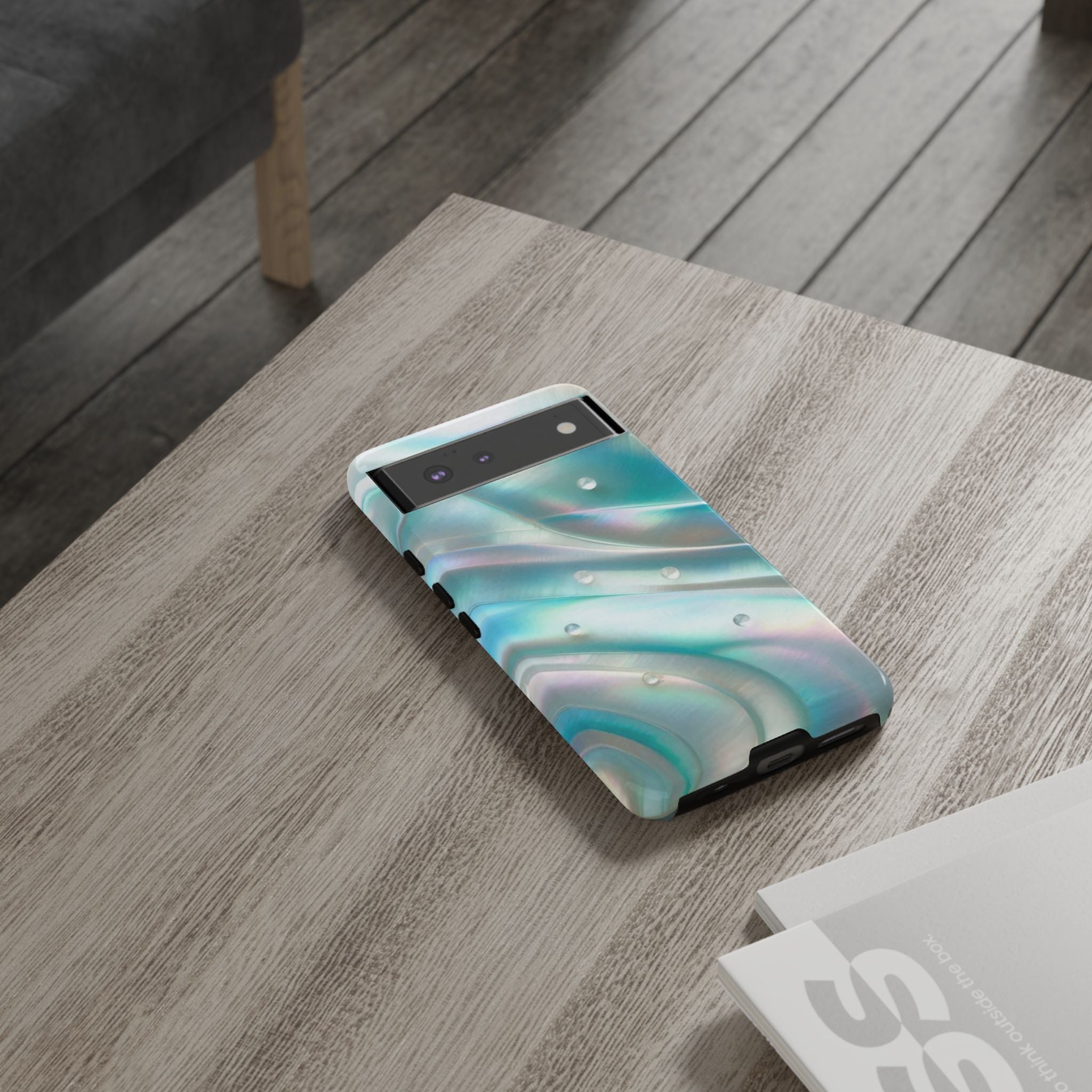 Iridescent Pearl Wave phone case | Tough Cases Printify