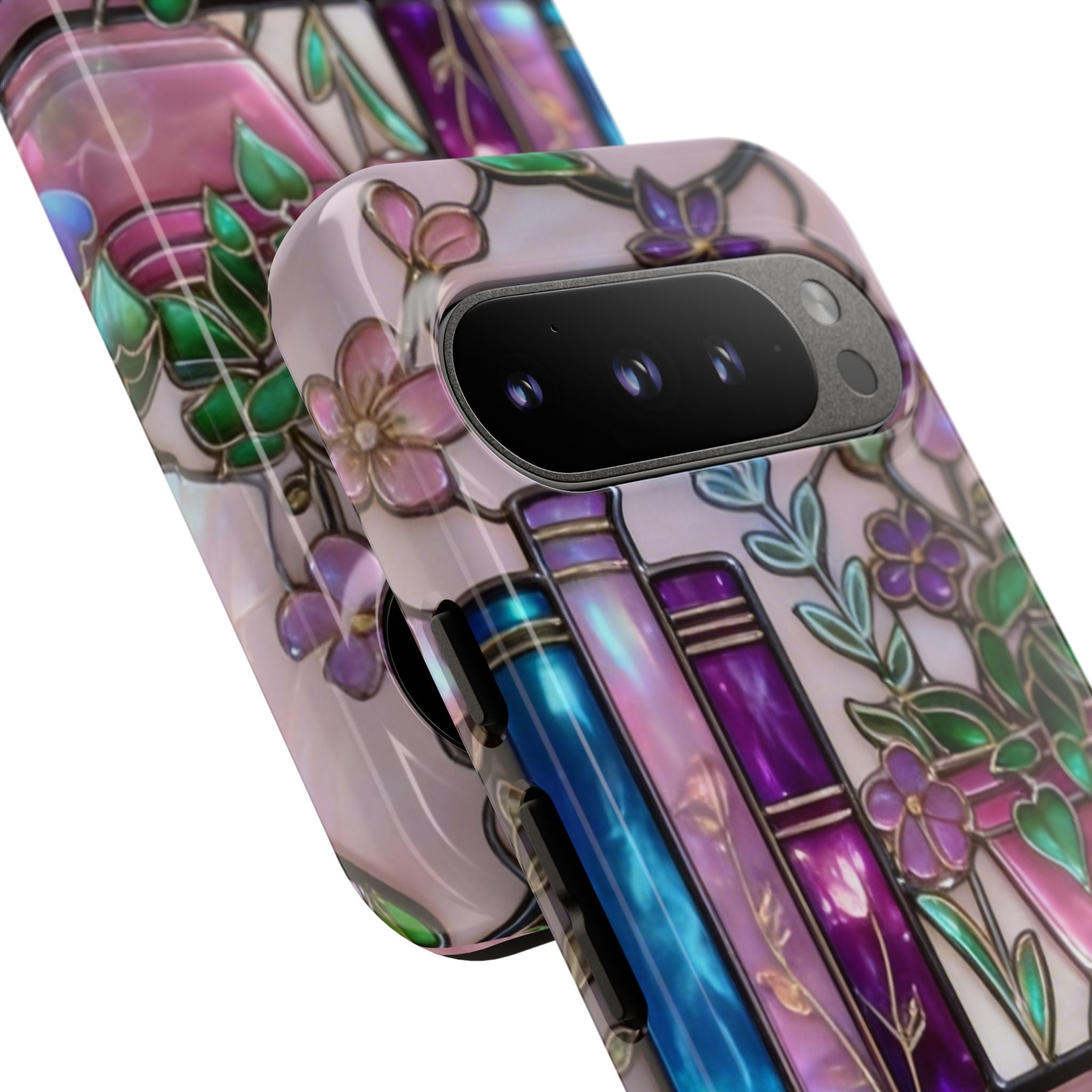 Floral Bookshelf Phone Case — Pastel Botanicals & Magical Book Art Printify