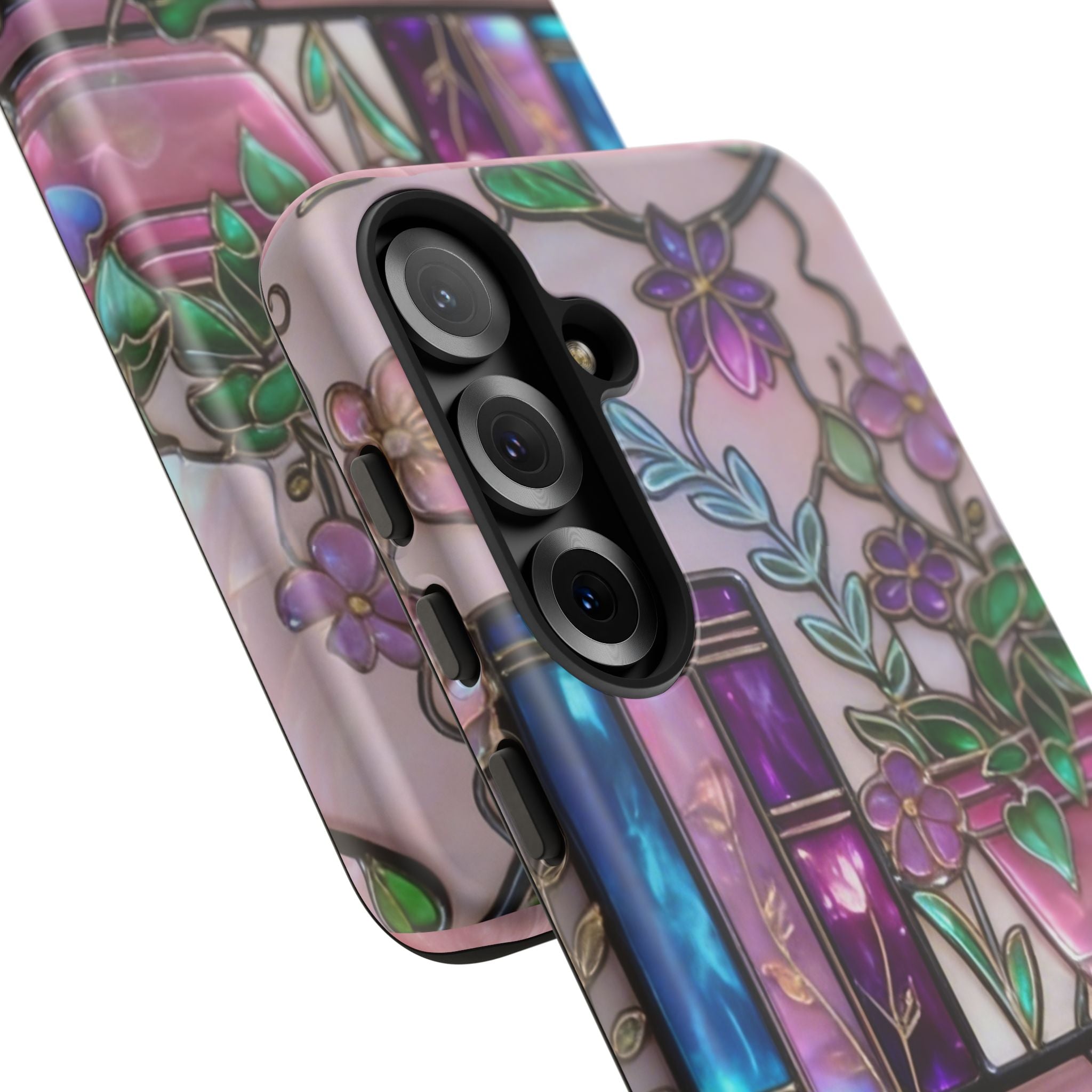 Floral Bookshelf Phone Case — Pastel Botanicals & Magical Book Art Printify