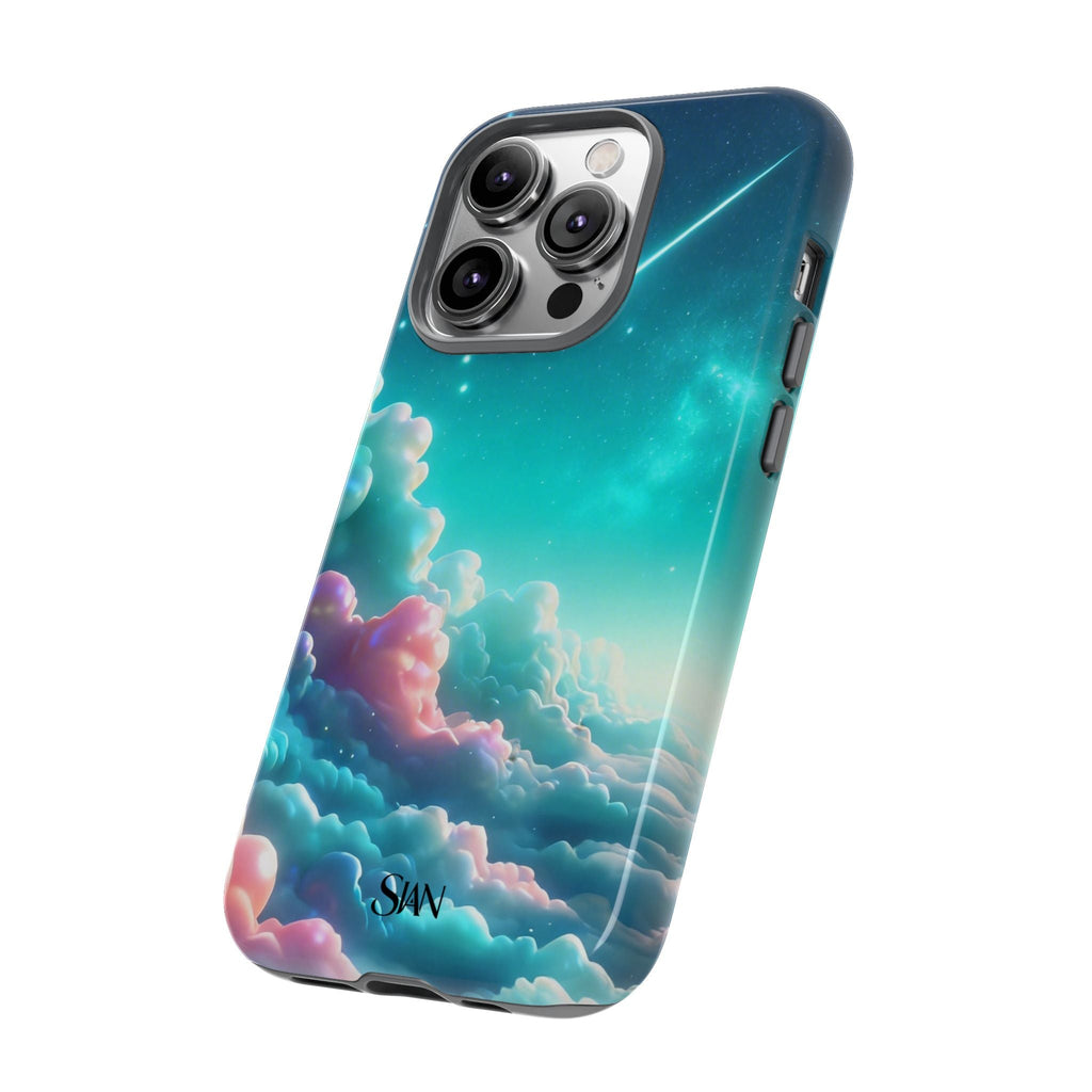 Dreamy Pastel Clouds with Shooting Star phone case Printify