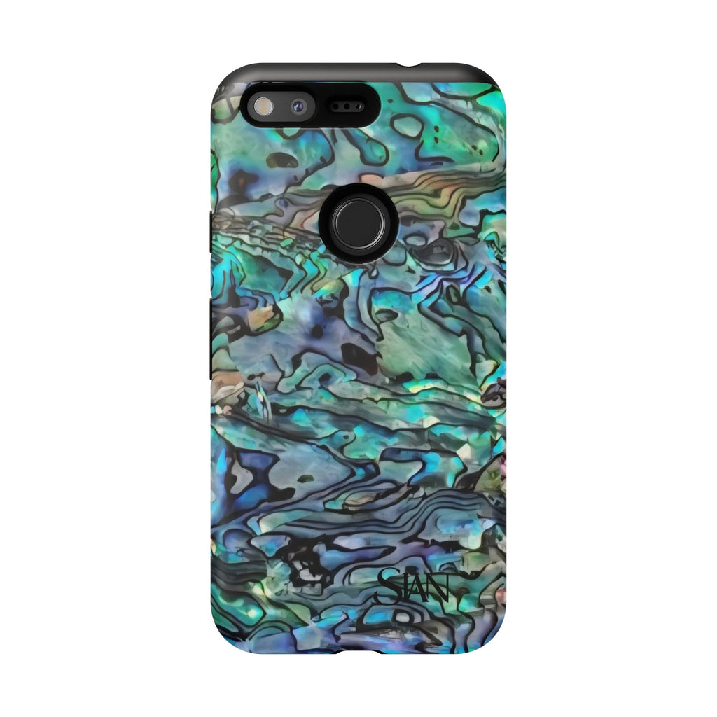 Abalone Shell Pattern Phone Case | Iridescent Ocean Swirl Protective Cover Printify