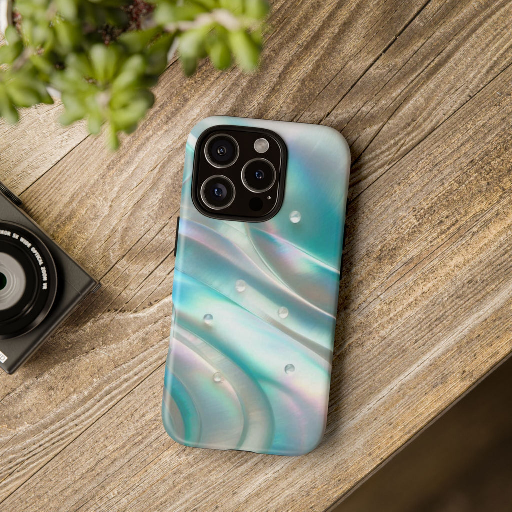 Iridescent Pearl Wave phone case | Tough Cases Printify