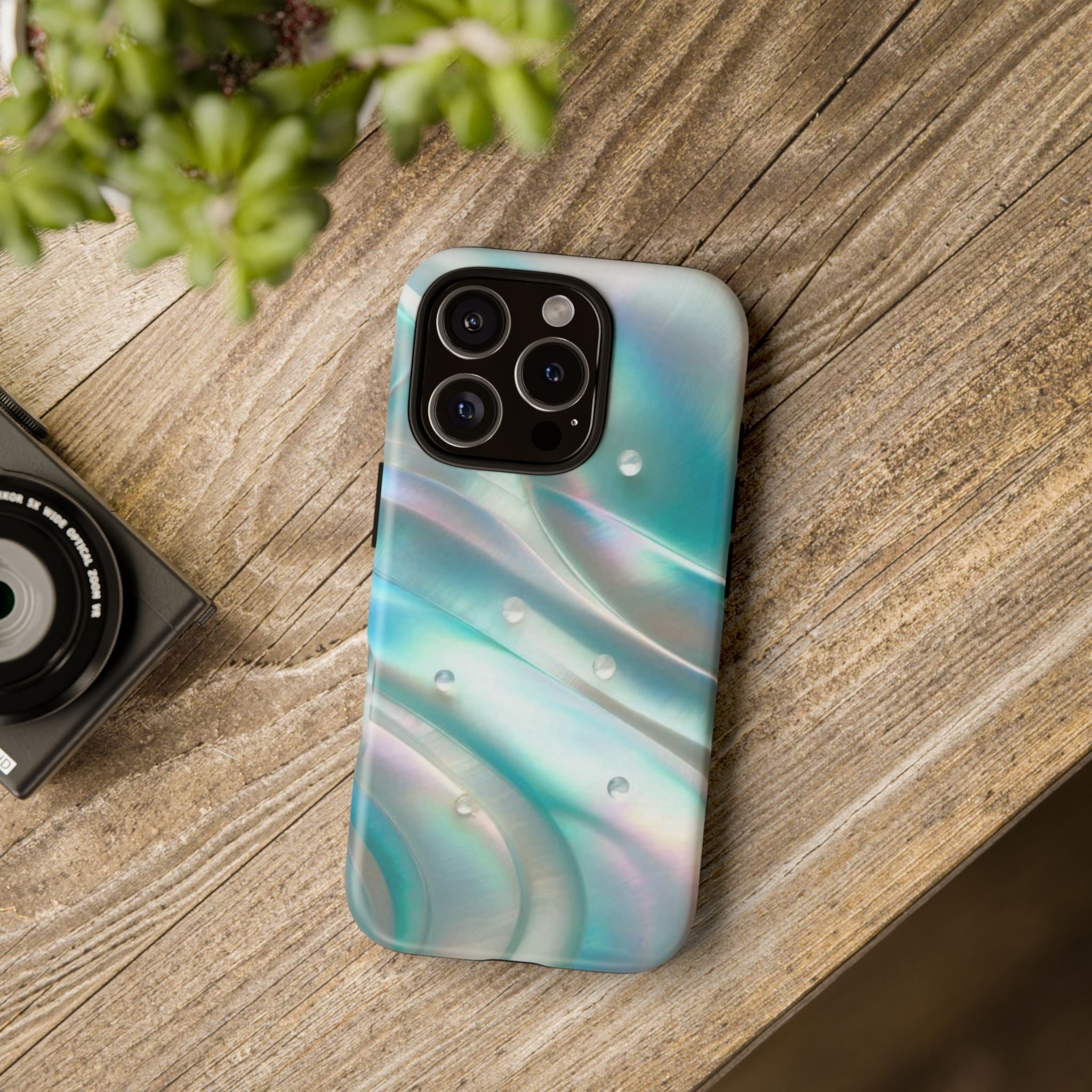 Iridescent Pearl Wave phone case | Tough Cases Printify