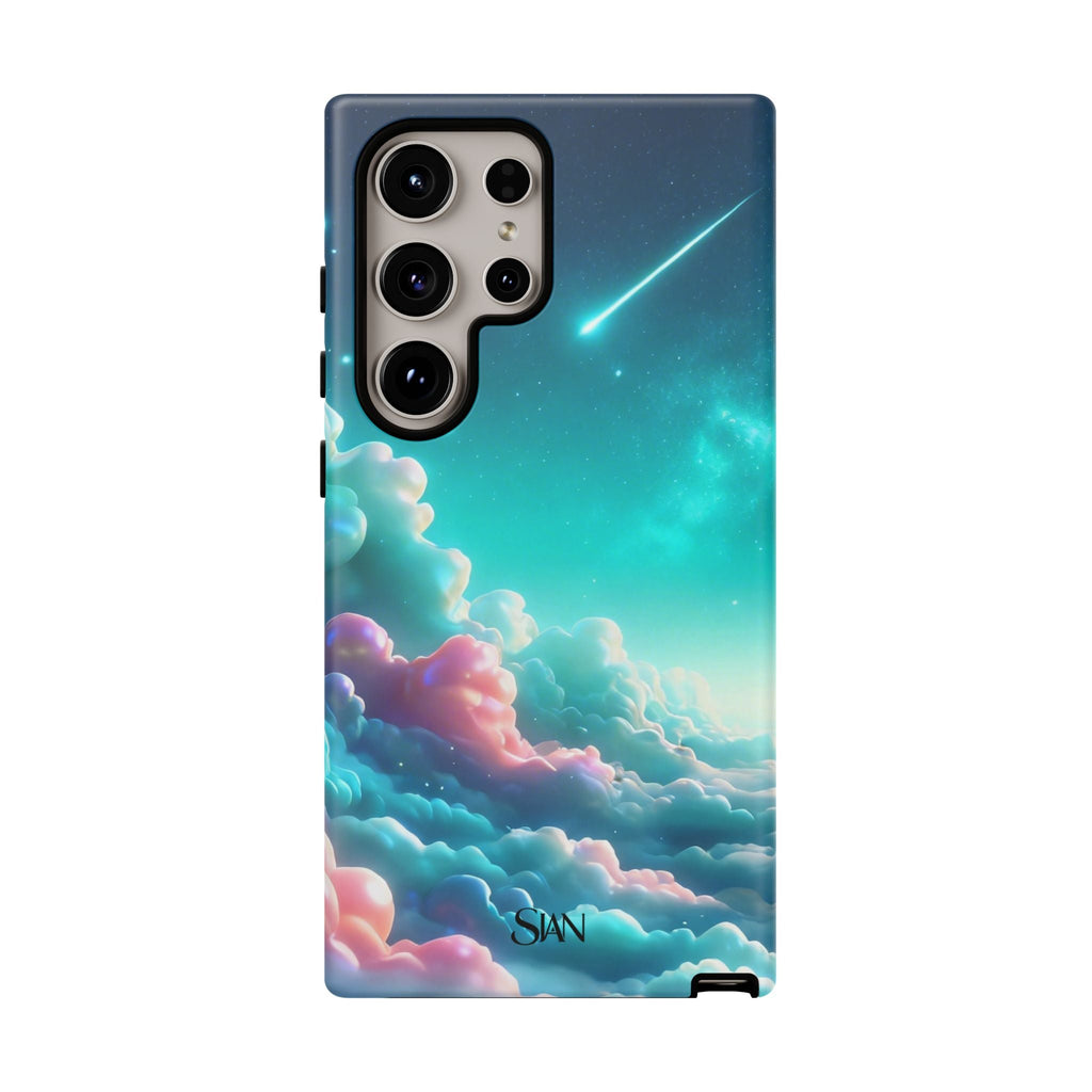 Dreamy Pastel Clouds with Shooting Star phone case Printify