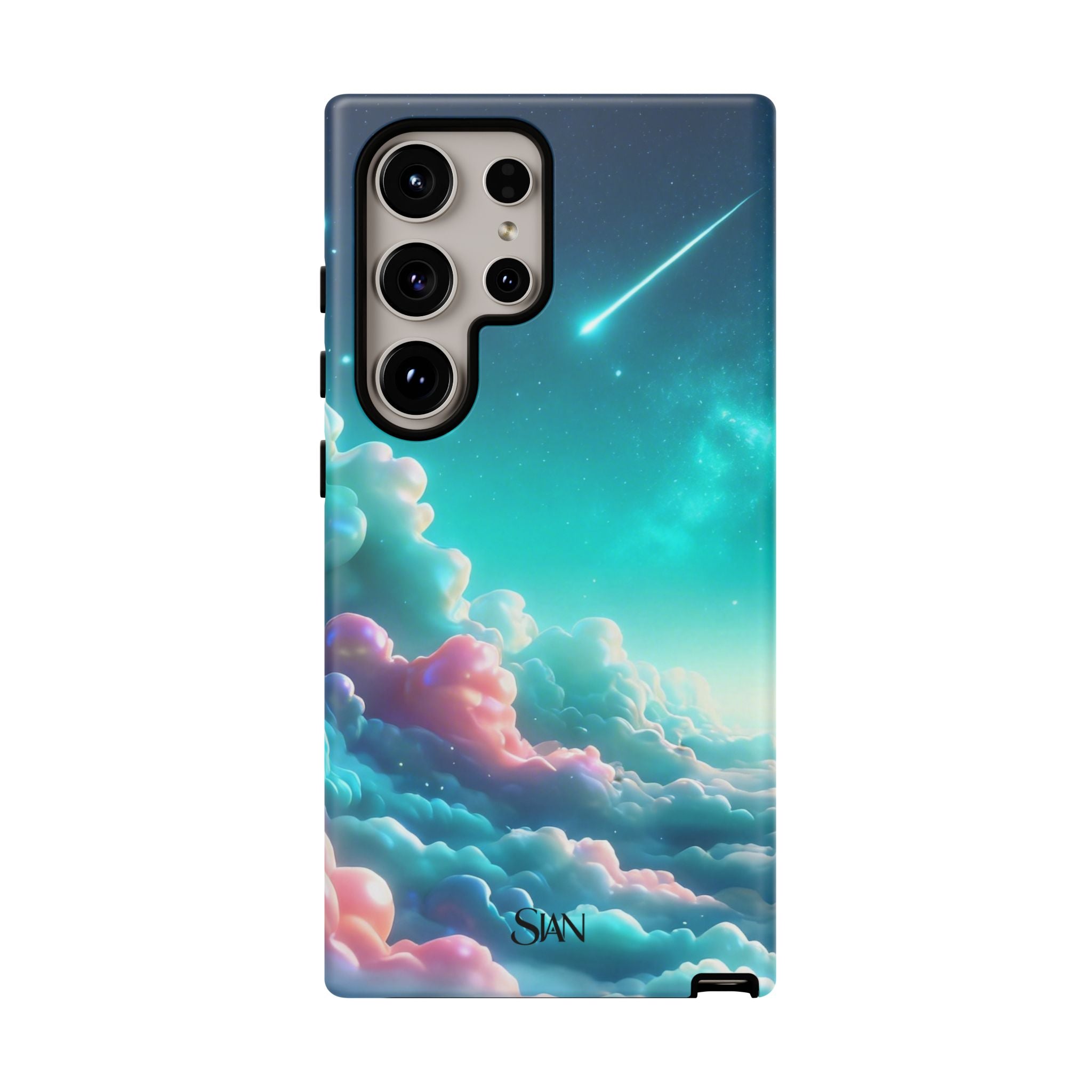 Dreamy Pastel Clouds with Shooting Star phone case Printify