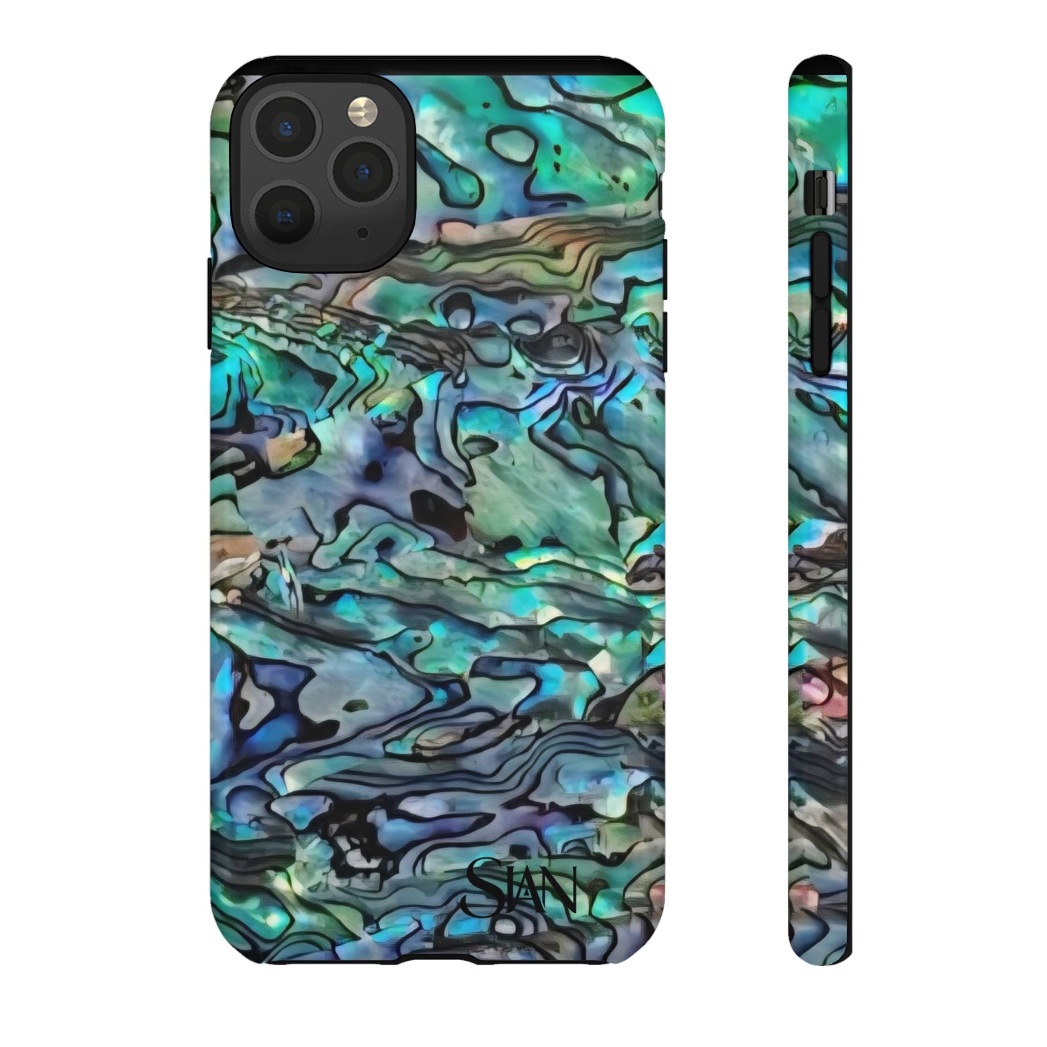 Abalone Shell Pattern Phone Case | Iridescent Ocean Swirl Protective Cover Printify