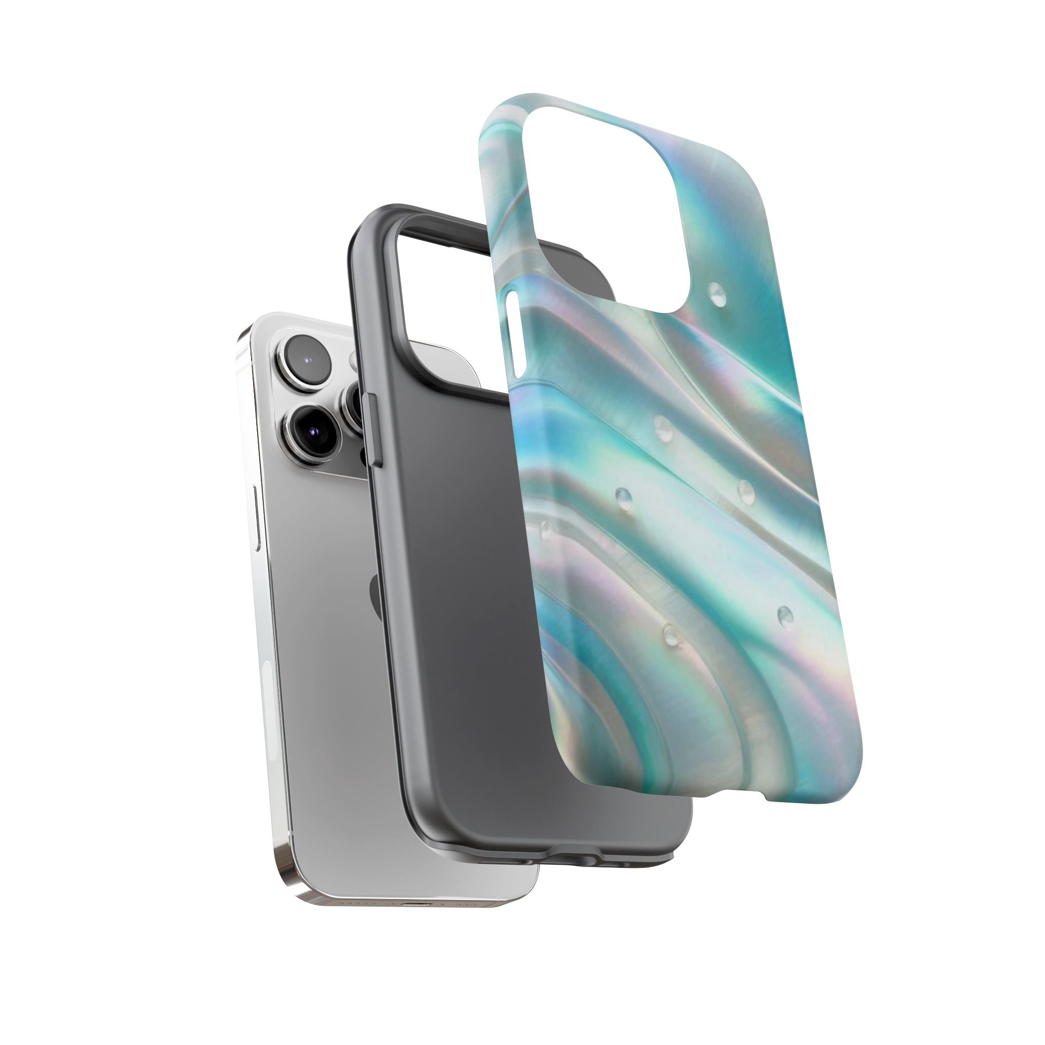 Iridescent Pearl Wave phone case | Tough Cases Printify
