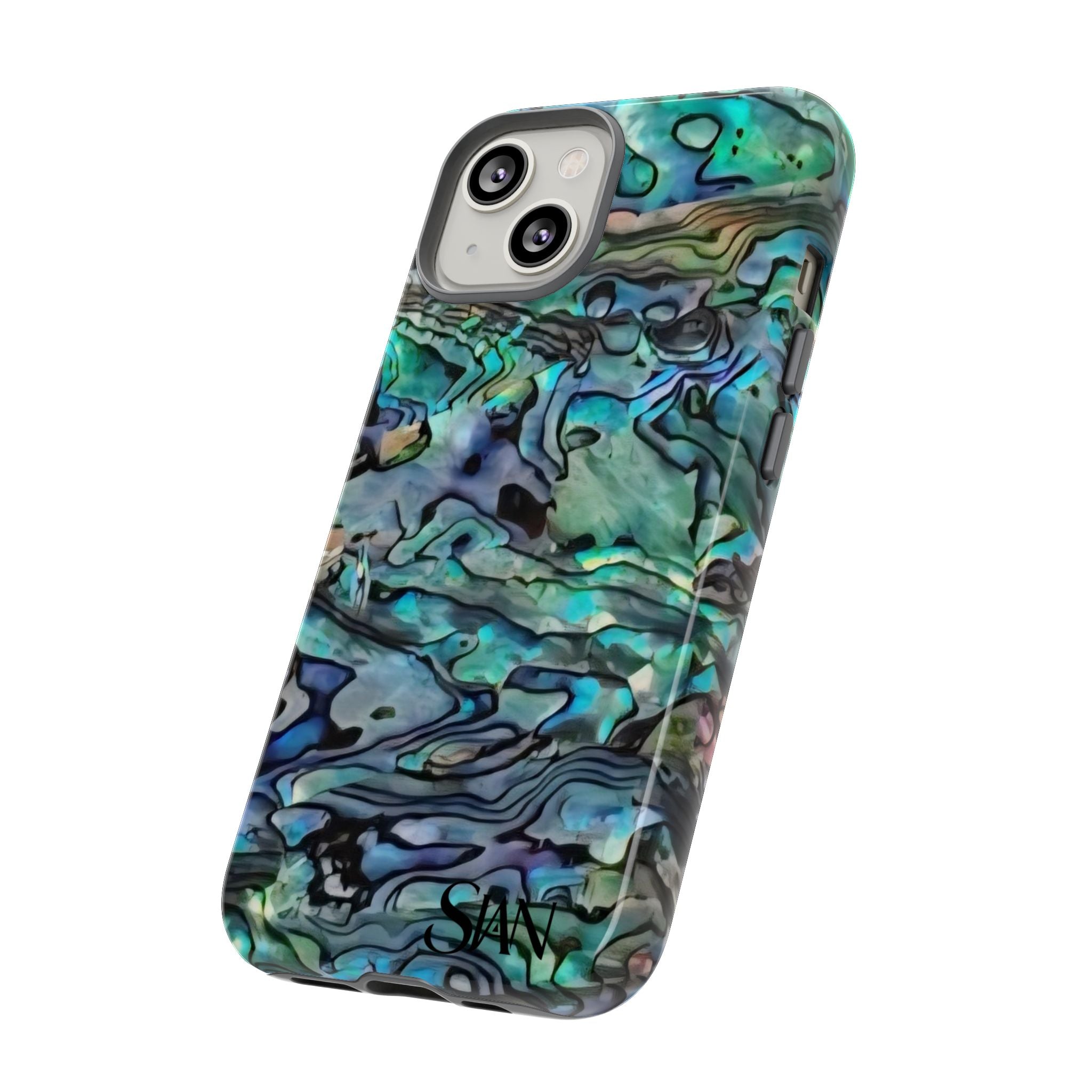 Abalone Shell Pattern Phone Case | Iridescent Ocean Swirl Protective Cover Printify