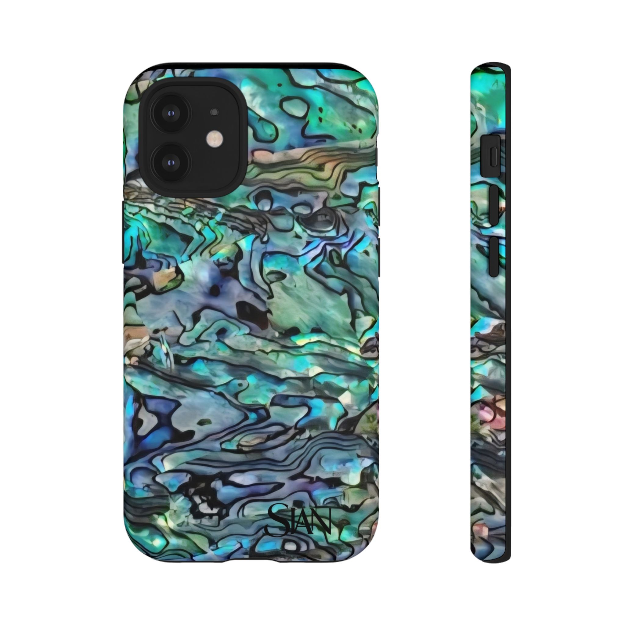 Abalone Shell Pattern Phone Case | Iridescent Ocean Swirl Protective Cover Printify