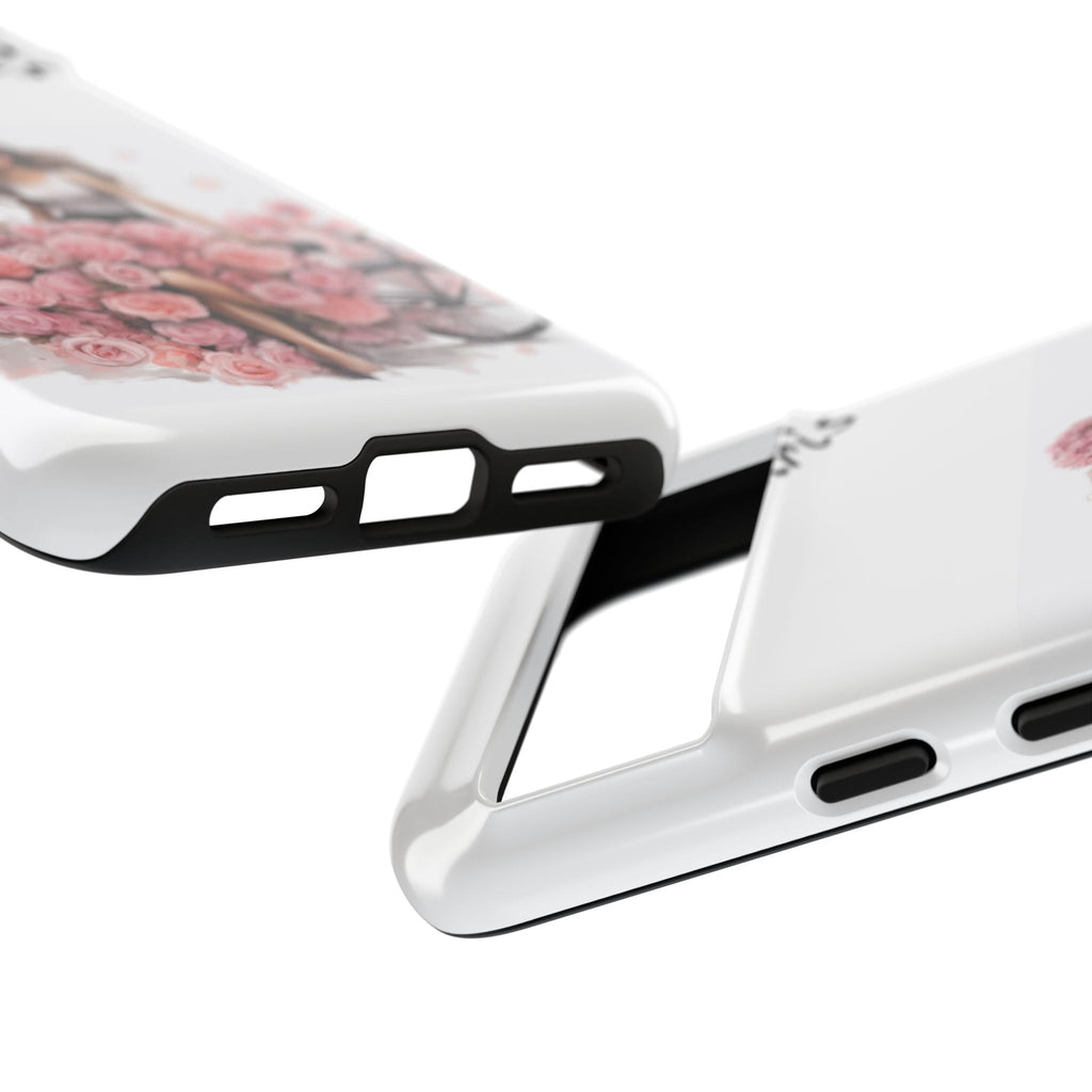 Paris Rose Bicycle woman phone case | Floral iPhone case Printify