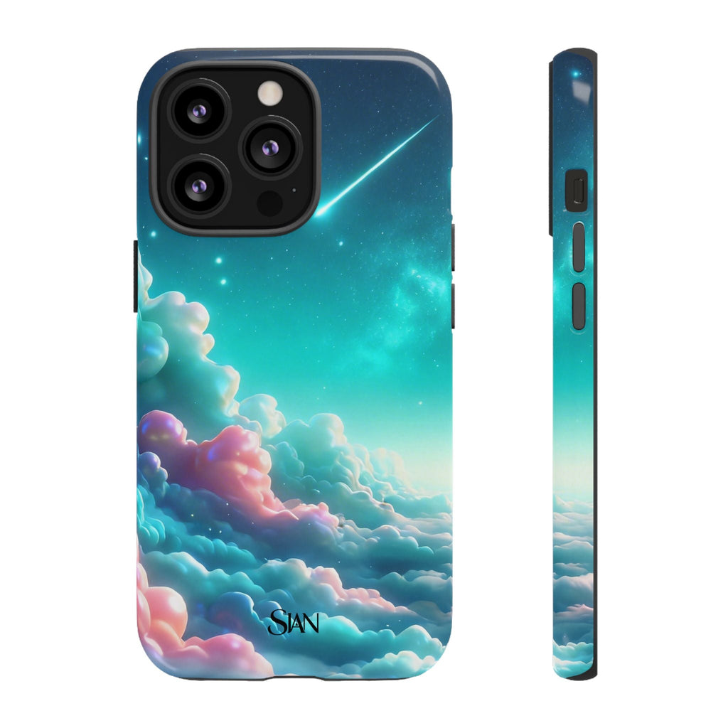 Dreamy Pastel Clouds with Shooting Star phone case Printify