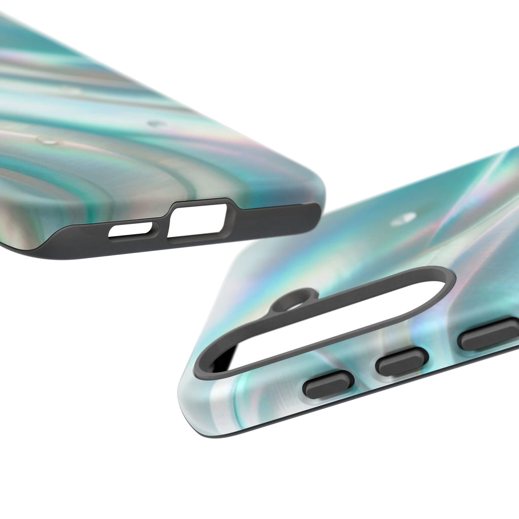 Iridescent Pearl Wave phone case | Tough Cases Printify