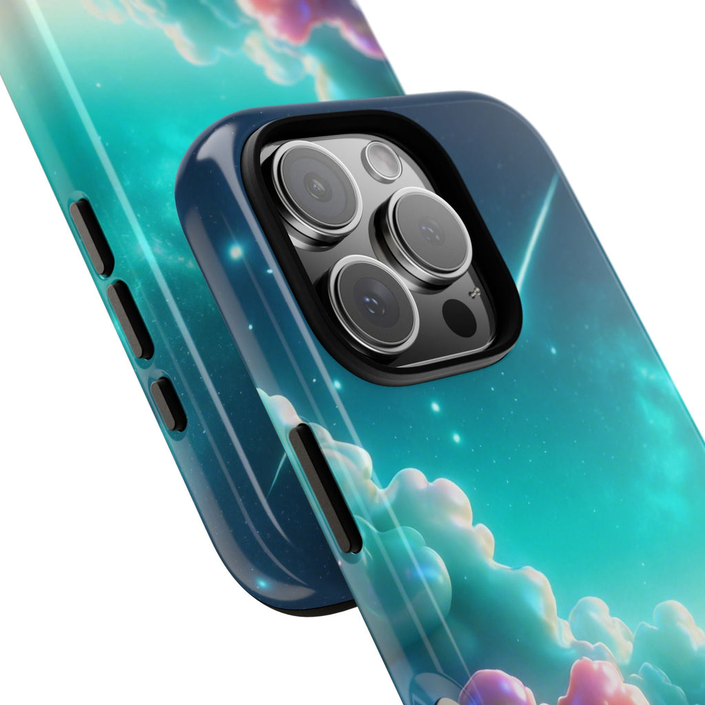 Dreamy Pastel Clouds with Shooting Star phone case Printify