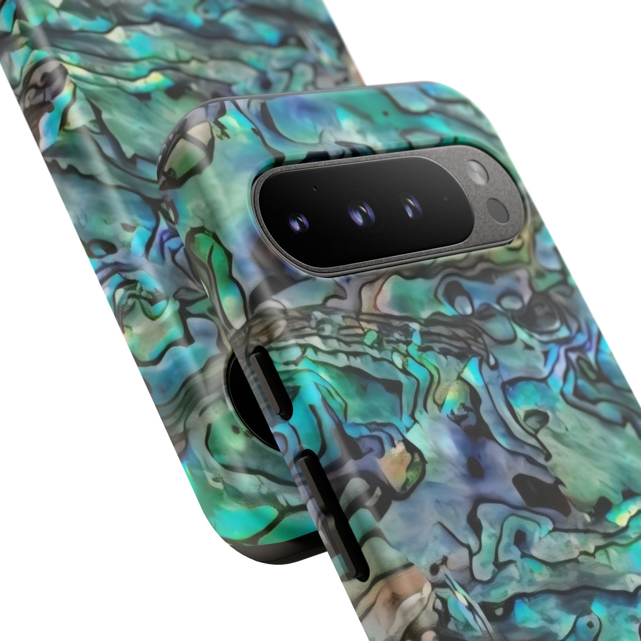 Abalone Shell Pattern Phone Case | Iridescent Ocean Swirl Protective Cover Printify